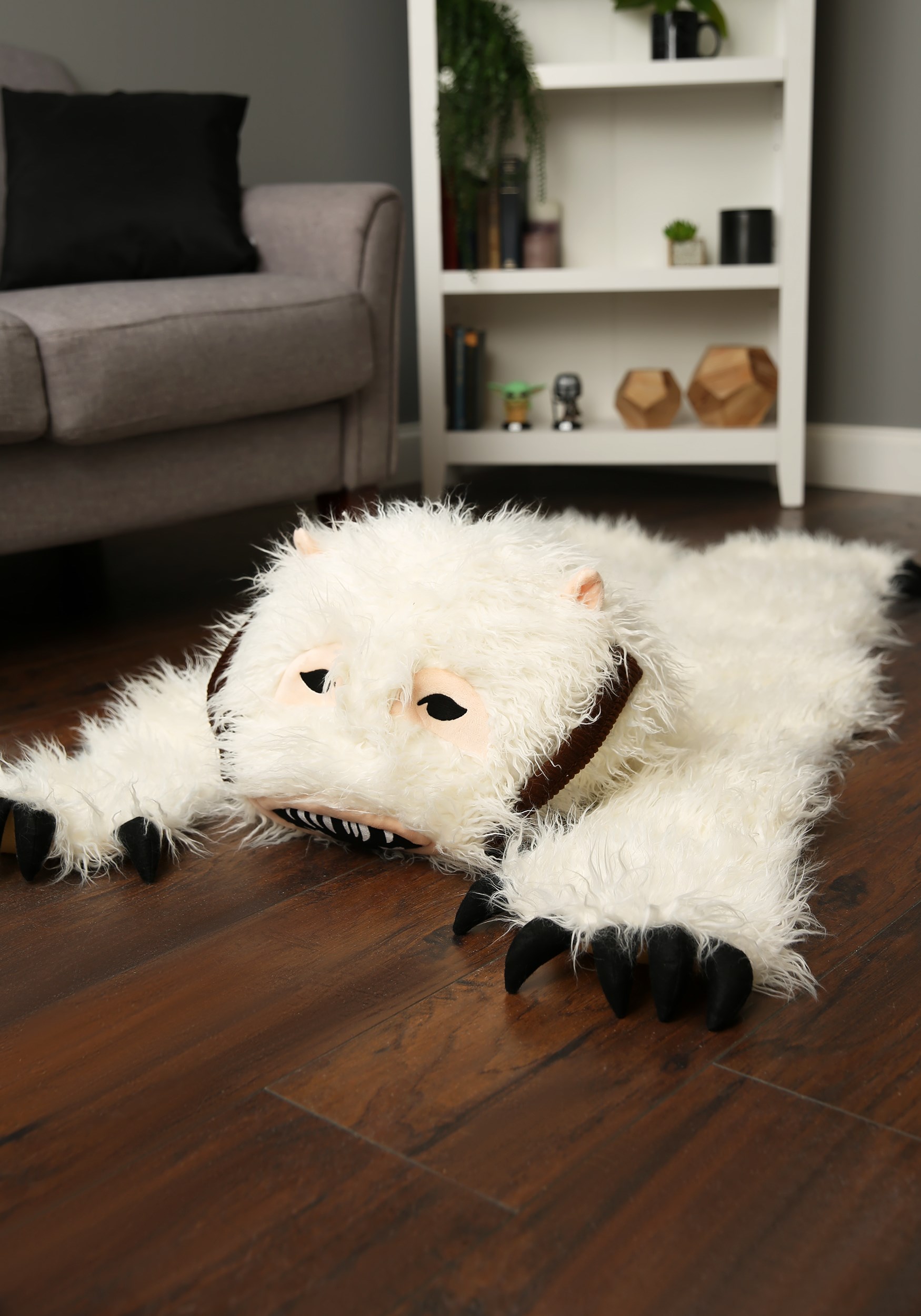 Wampa rug hugging the floor.