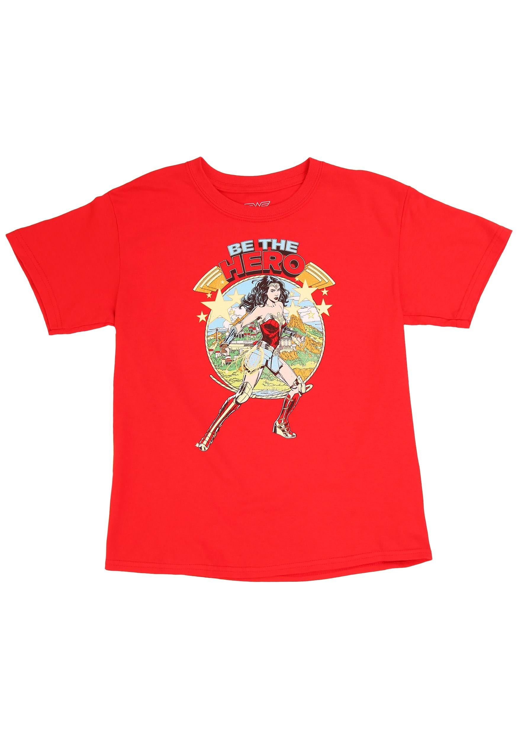 Wonder Woman Kids Be The Hero Red T-Shirt