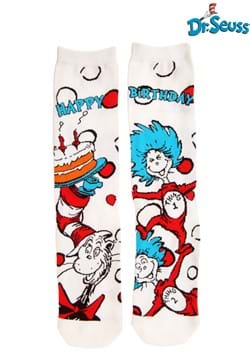 Adult The Cat in the Hat Birthday Crew Socks upd