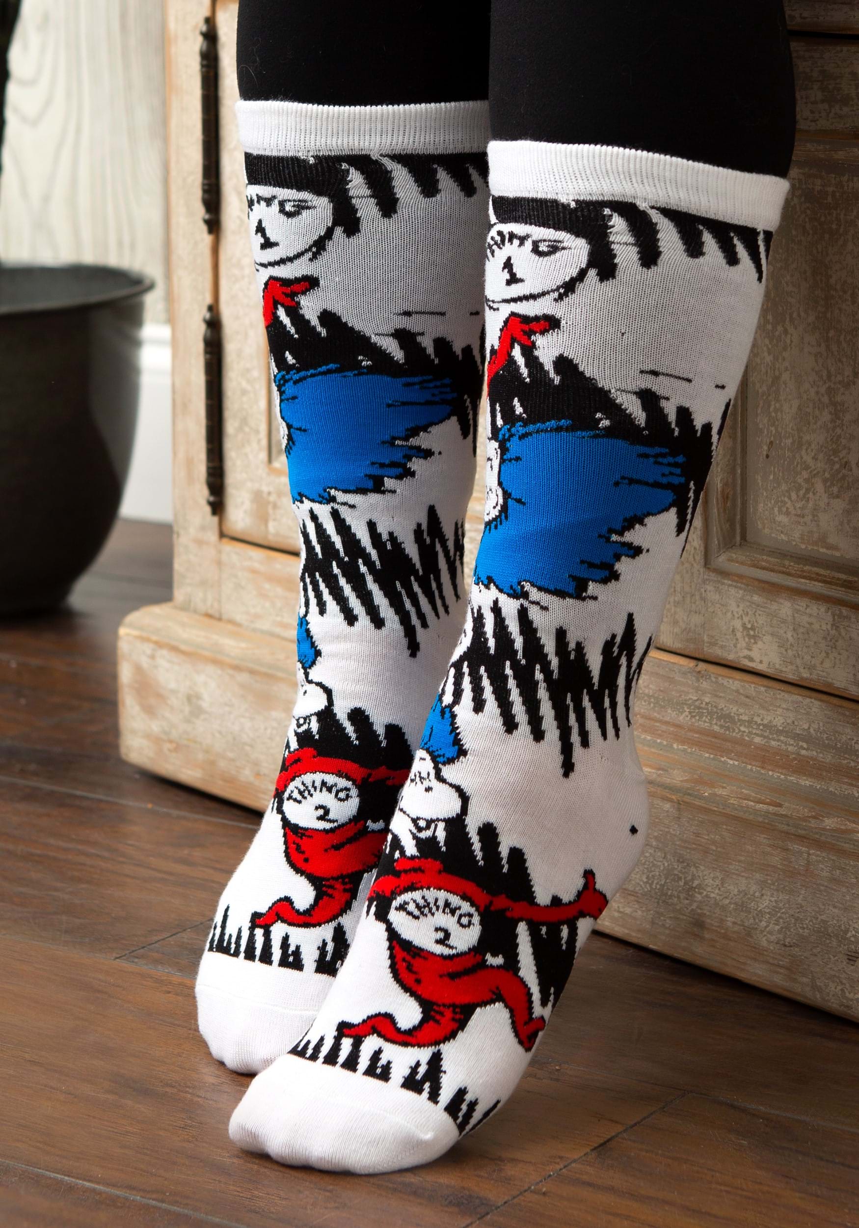 Erwachsene 3 Paar Die Katze im Hut Crew Socken Set - Bild 3 von 10