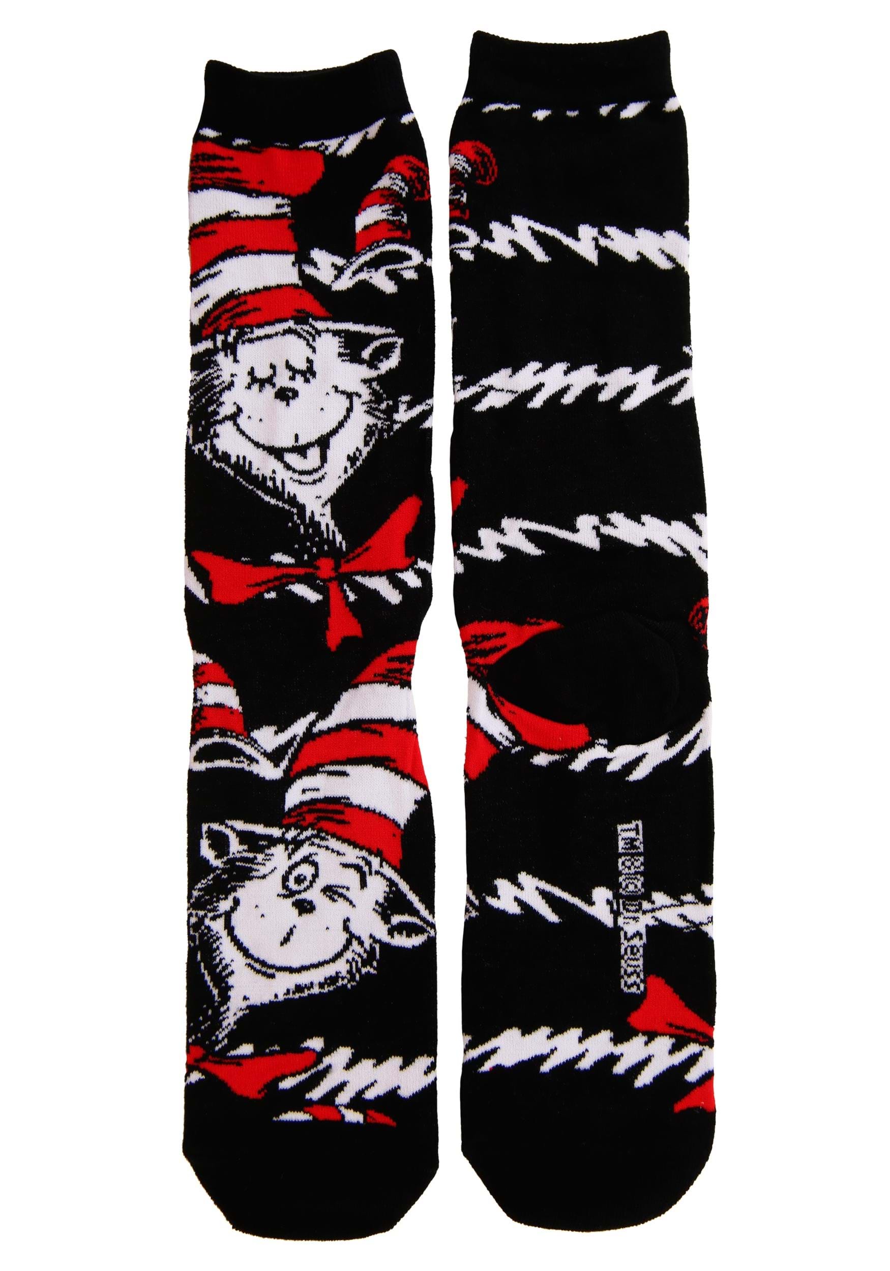 Erwachsene 3 Paar Die Katze im Hut Crew Socken Set - Bild 8 von 10
