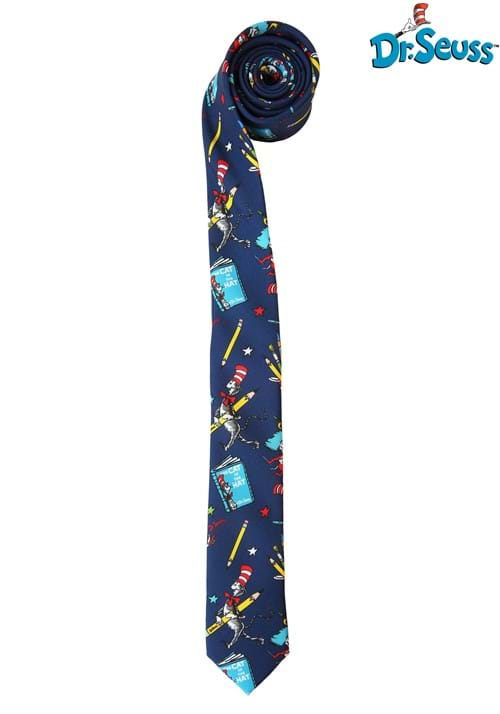 Dr Seuss Reading Pattern Necktie