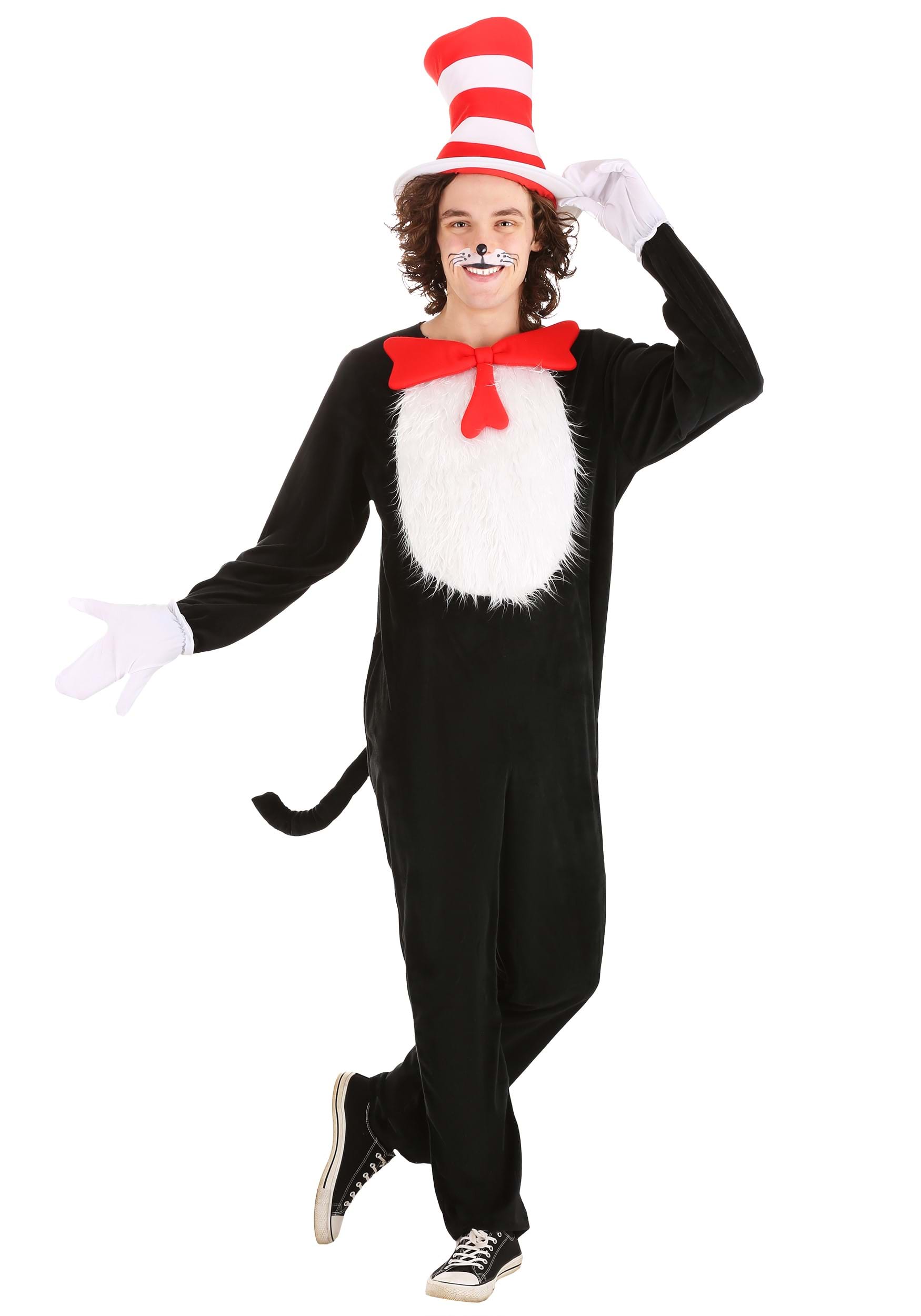 Adult Cat in the Hat Costume w/ Faux Fur | Dr. Seuss Costume