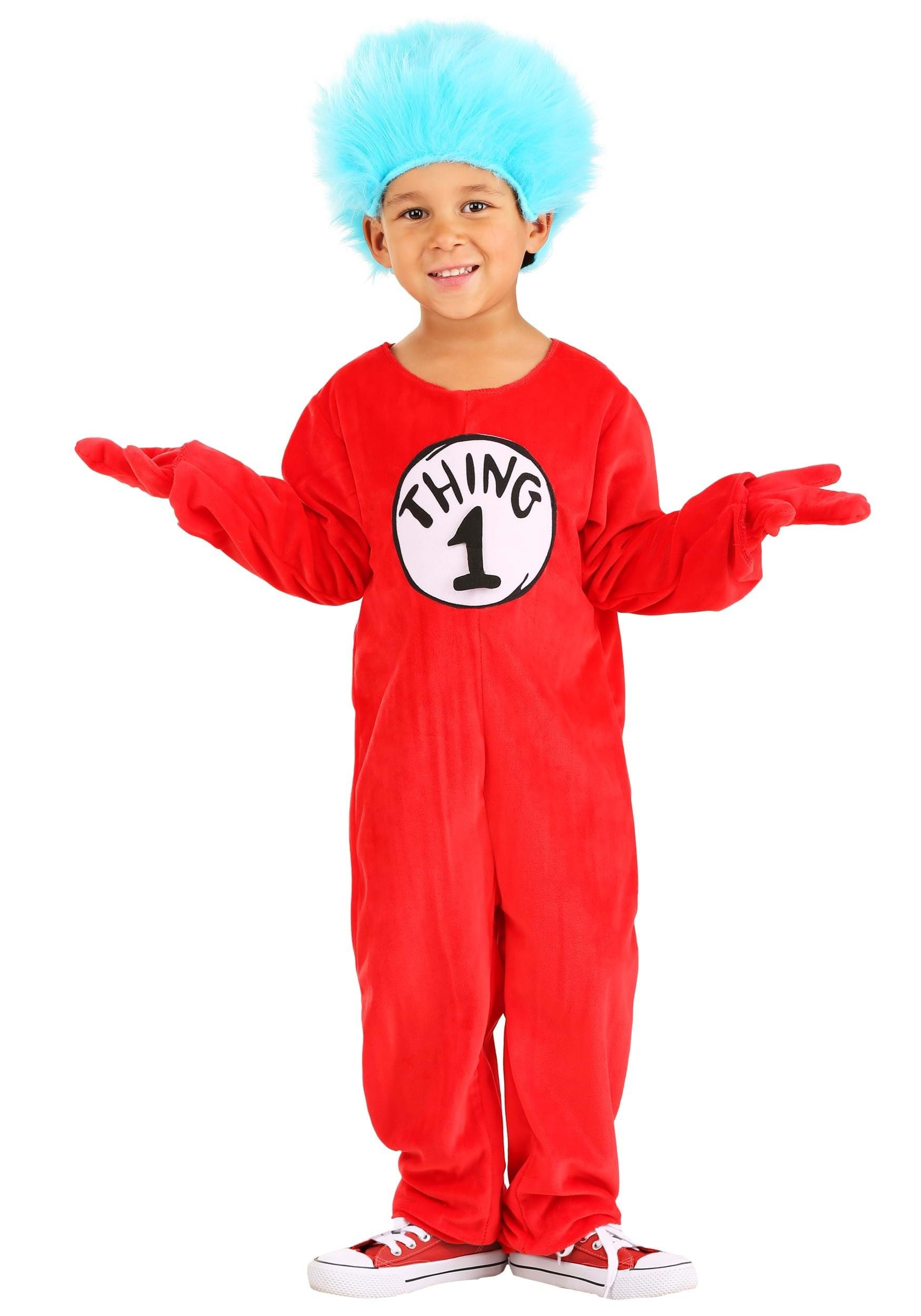Photos - Fancy Dress Deluxe FUN Costumes Thing 1&2  Toddler Costume Red/Blue/White EL400 