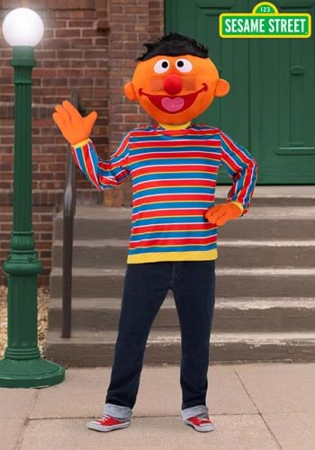 Plus Size Men's Sesame Street Ernie Mascot Men's Costume