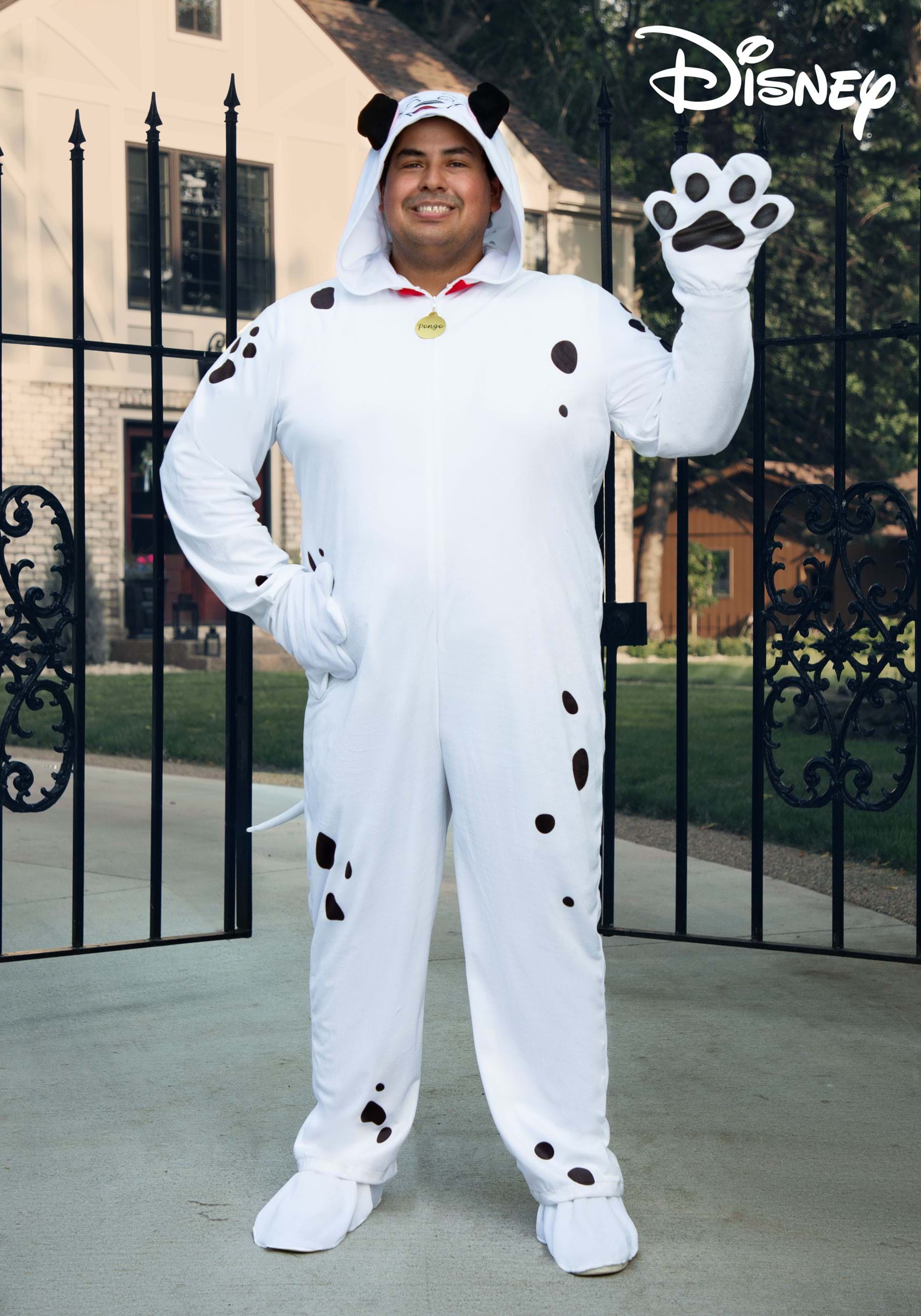 Adult Plus 101 Dalmatians Pongo Costume Onesie