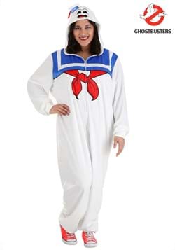 Adult Plus Size Stay Puft Marshmallow Man Costume Onesie