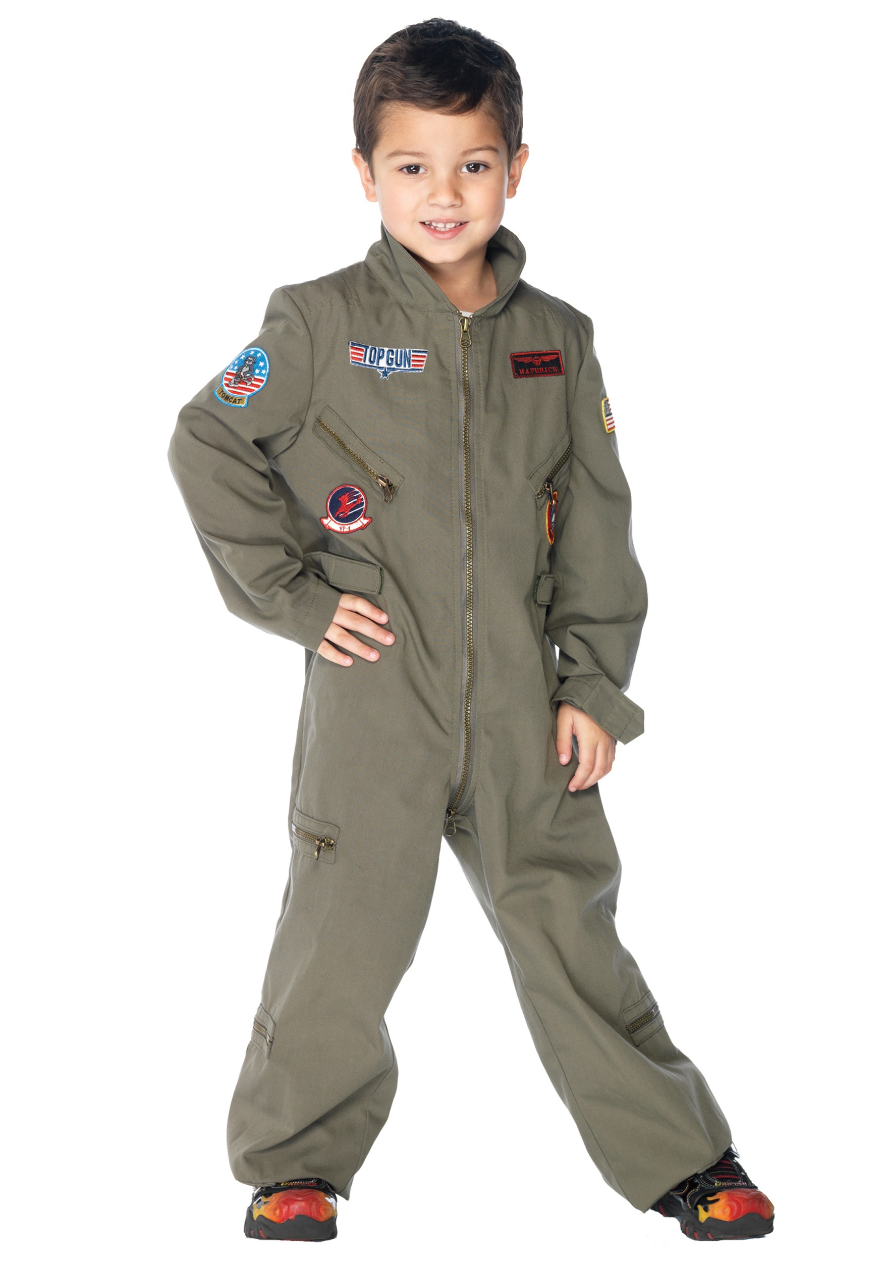 Boy's Top Gun Costume Jumpsuit , Boys Costumes