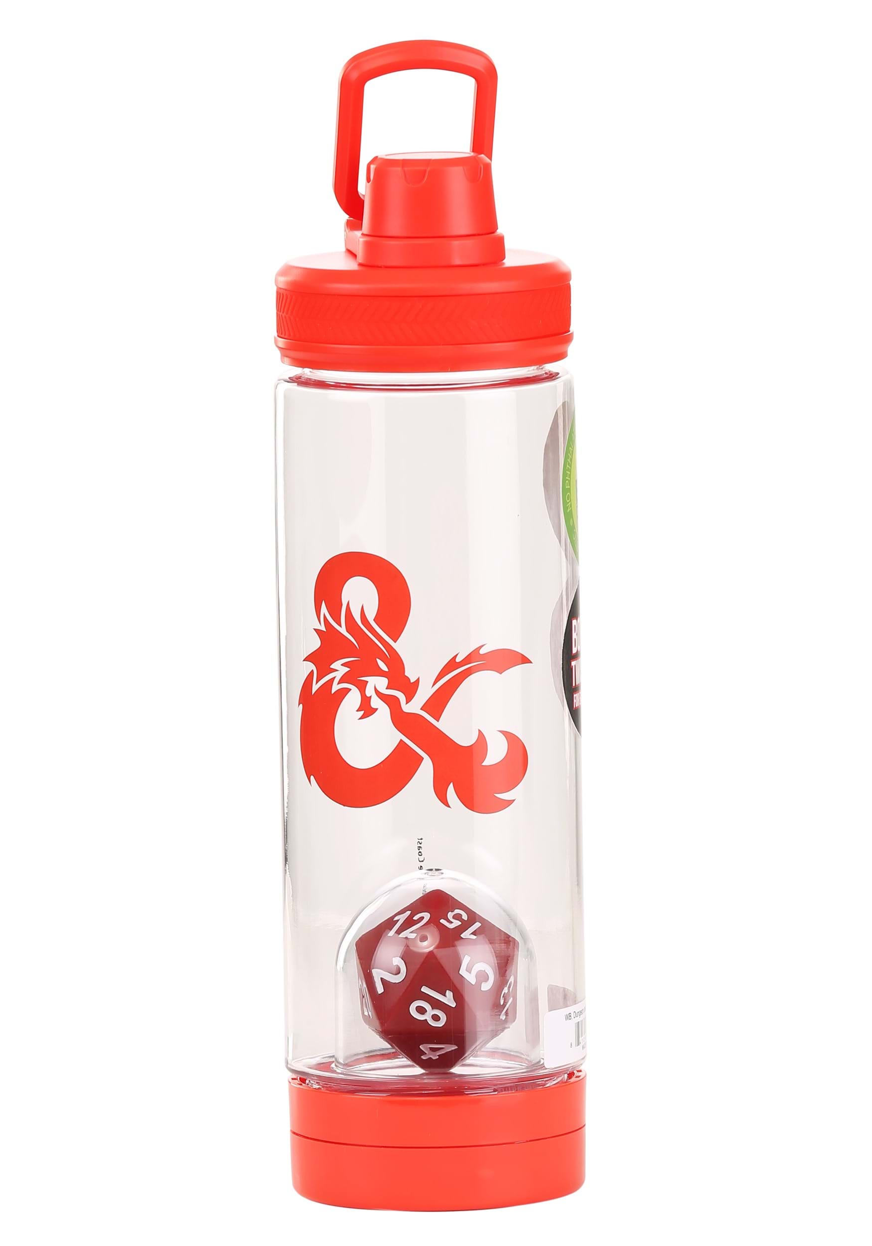 Dungeons & Dragons 20 Sided Die Inside Molded Water Bottle