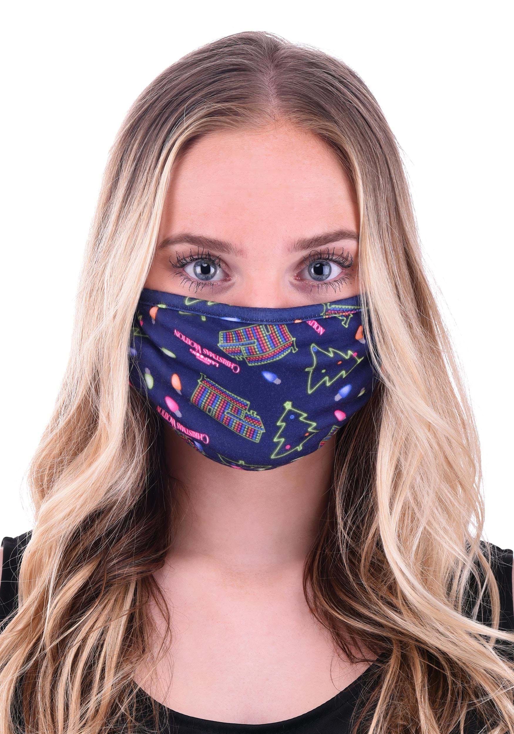 Christmas Vacation Neon Allover Print Face Mask