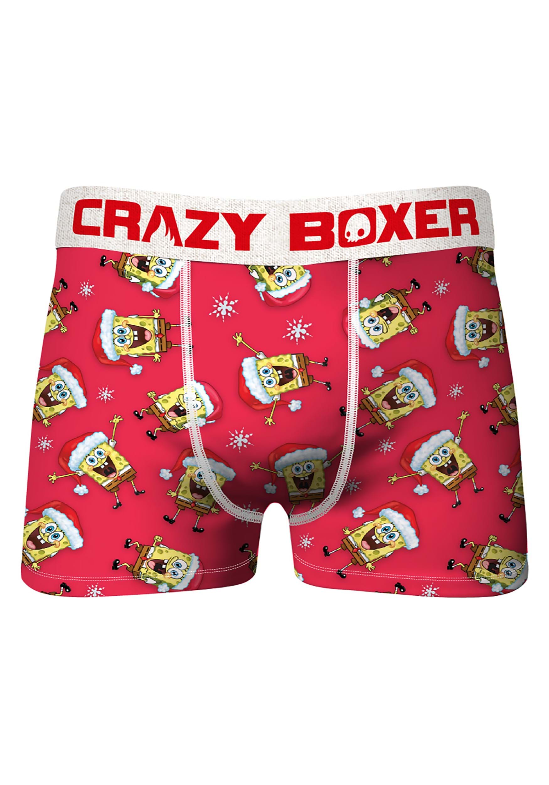 Mens Crazy Boxer Spongebob Santa Boxer Brief
