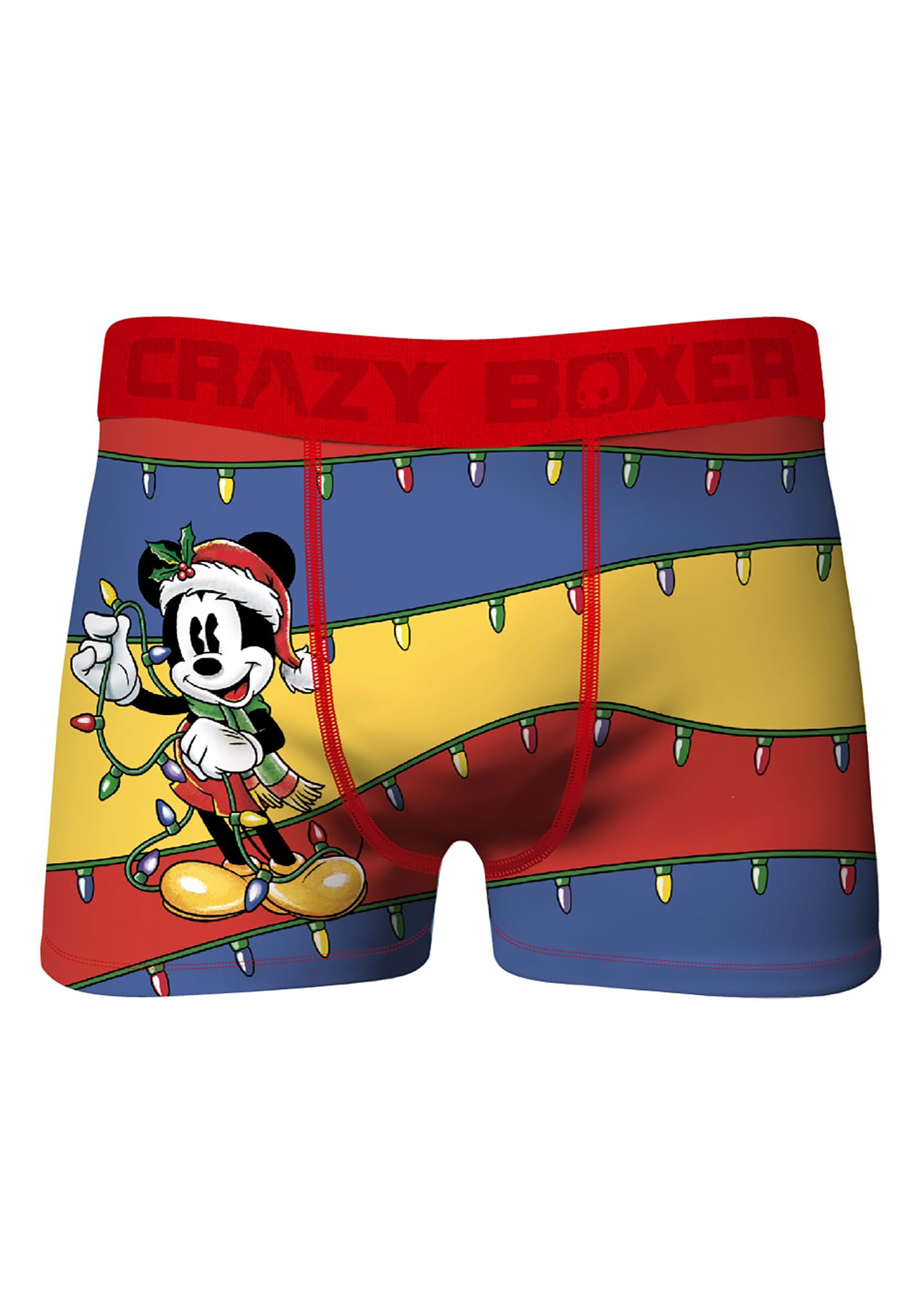 Crazy Boxer Holiday Mickey Men's 2 Pack Boxer Briefs