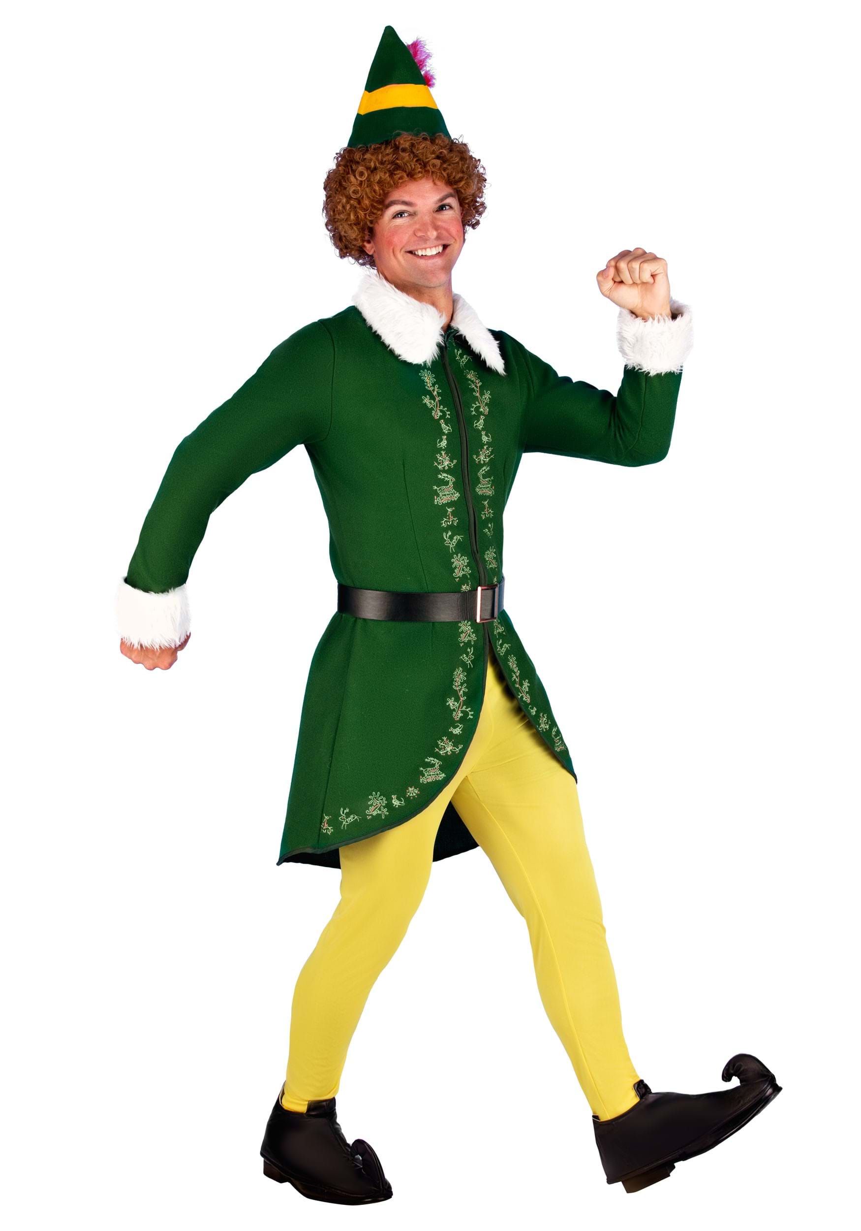 Photos - Fancy Dress Buddy FUN Costumes Authentic  the Elf Adult Outfit Green/White/Yell 