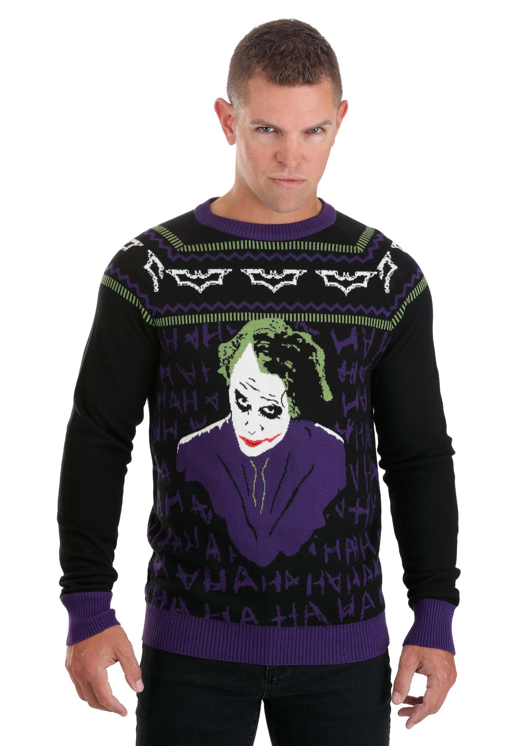 The Joker Dark Knight Adult Ugly Sweater