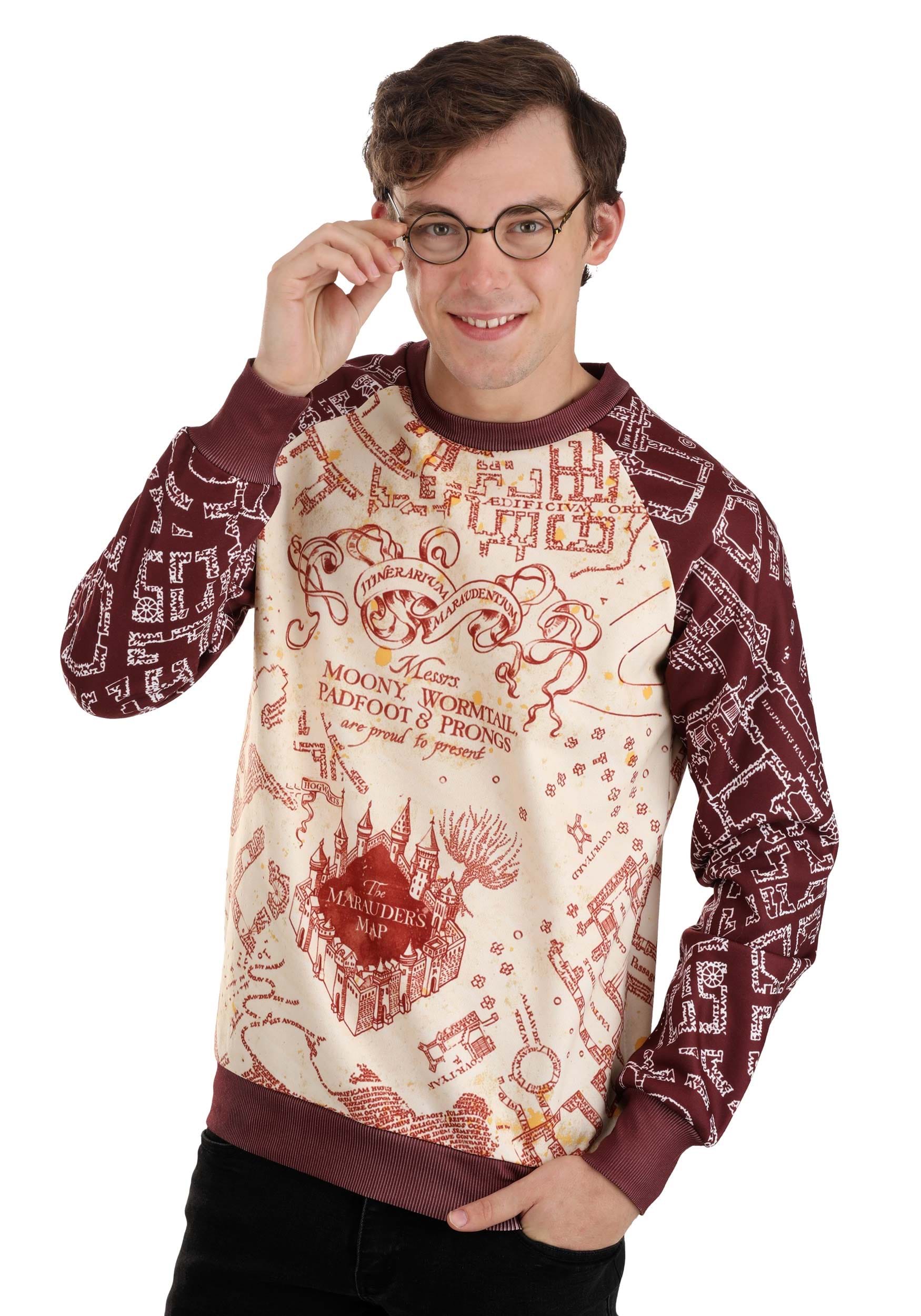 Adult HP Marauder's Map Sweatshirt , Harry Potter Gifts