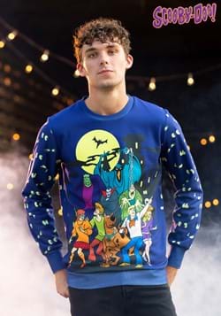 Adult Scooby-Doo Glow-in-the-Dark Ugly Halloween Sweatshirt-