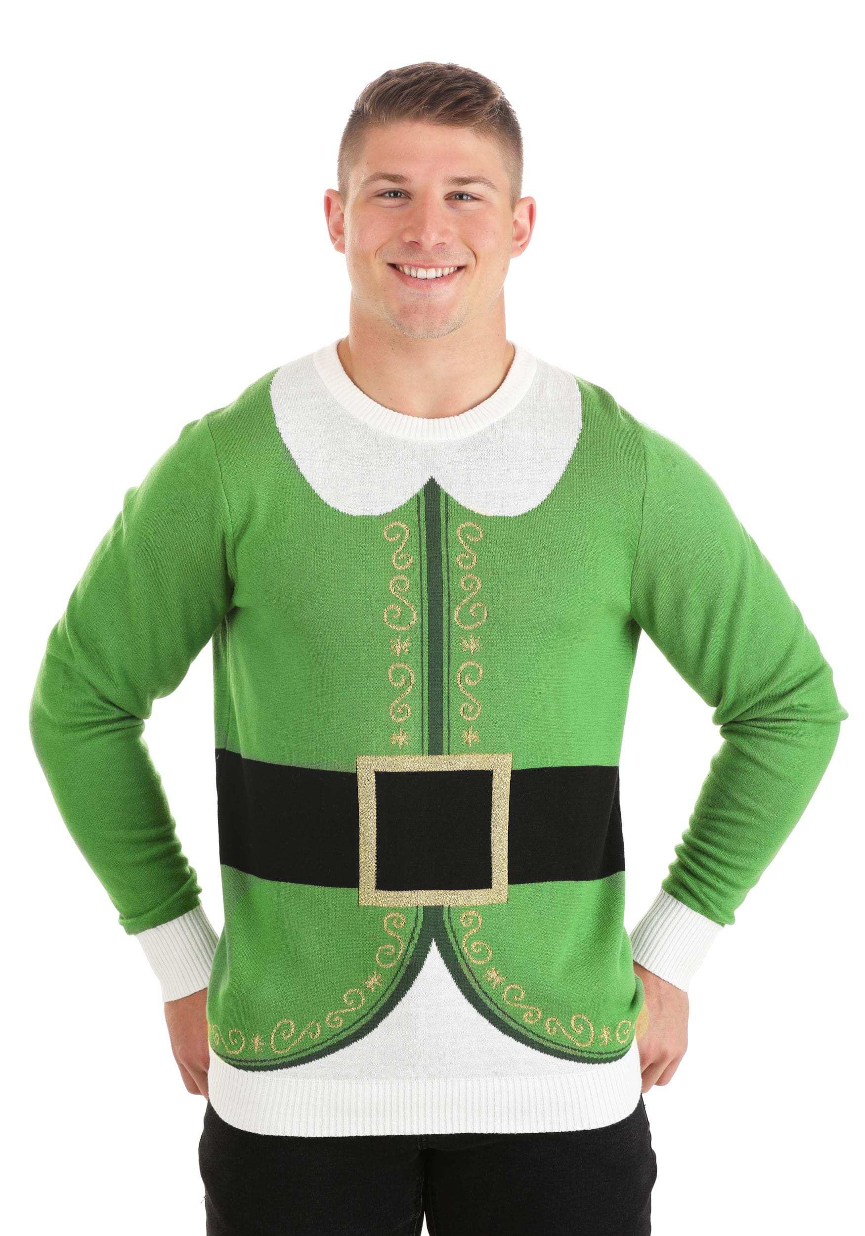 Adult Buddy the Elf Ugly Christmas Sweater