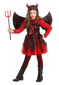 Girl's Sparkling Devil Dress Costume