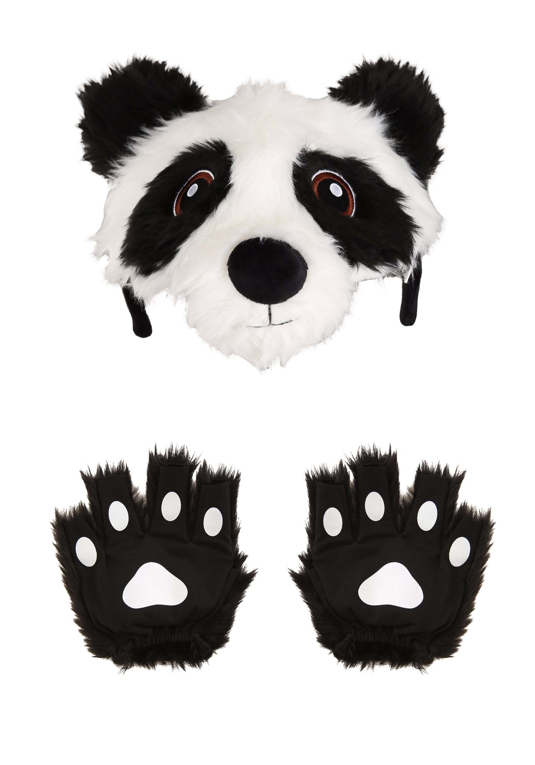 Plush Panda Headband & Paws Accessory Kit | Panda Costumes