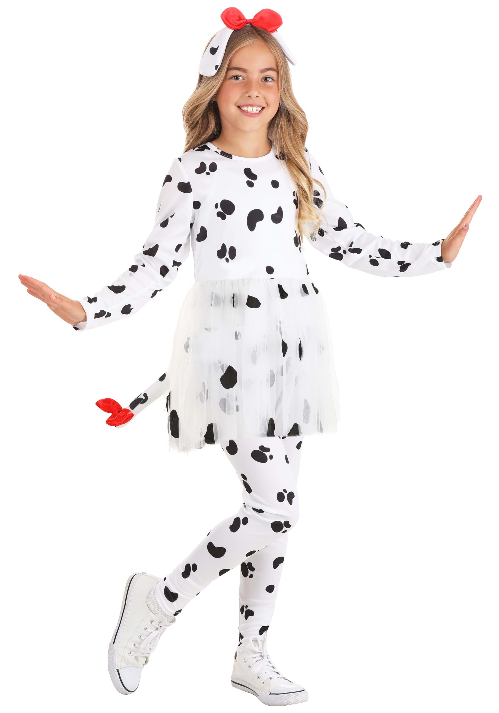 Photos - Fancy Dress FUN Costumes Adorable Girl's Dalmatian Costume | Animal Costumes Black/