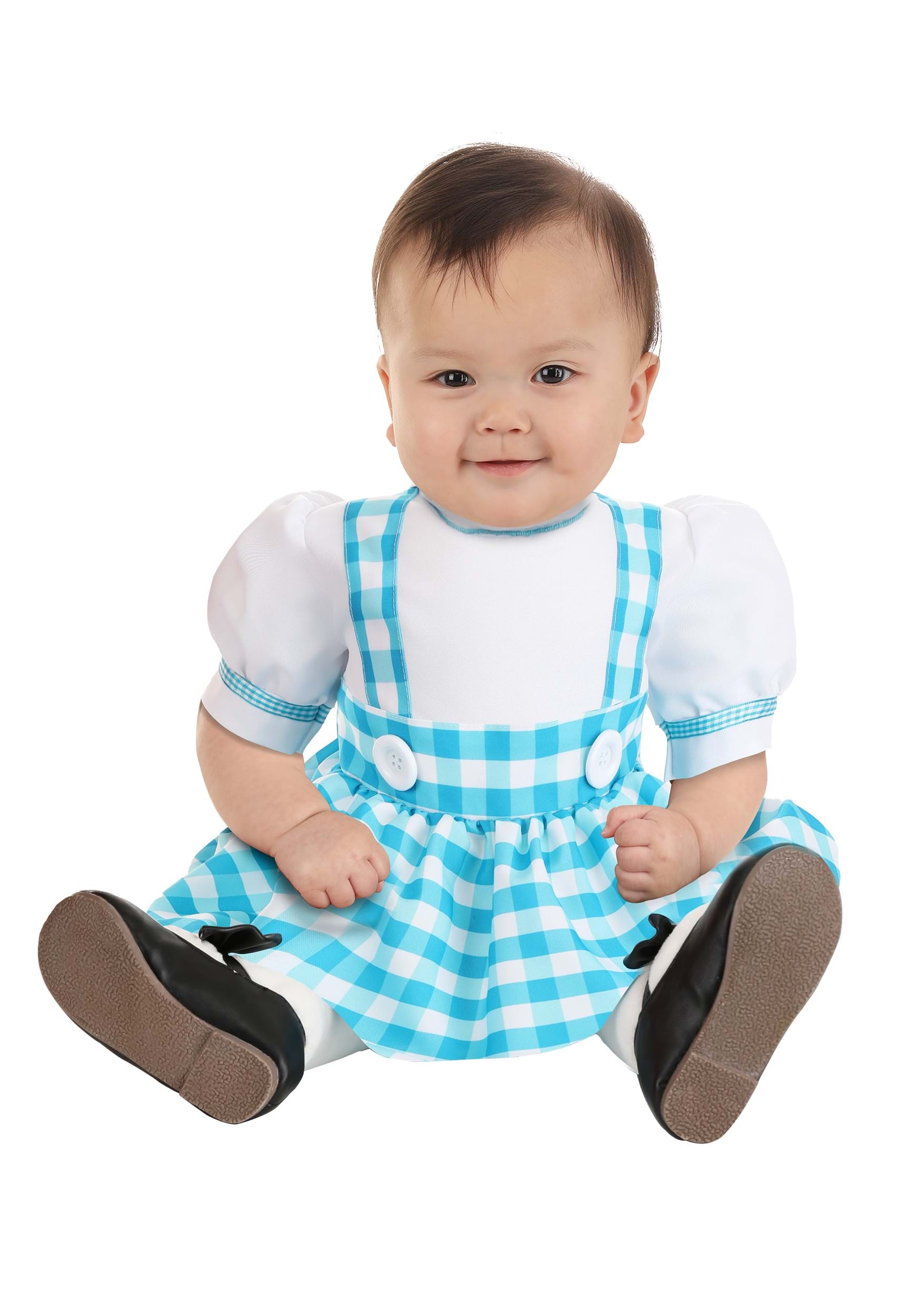 Photos - Fancy Dress FUN Costumes Gingham Kansas Girl Costume for Infants Blue/White FUN279