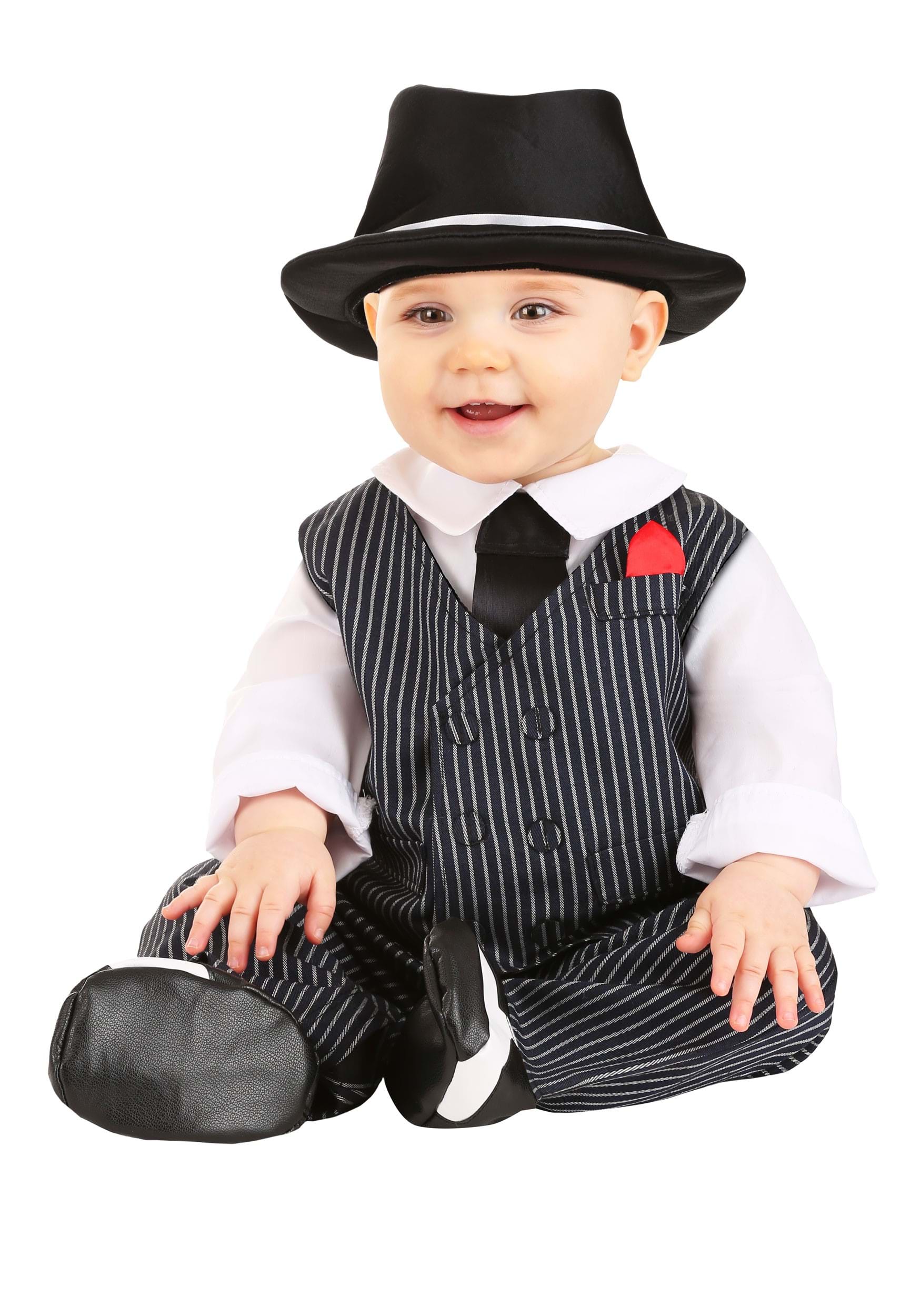 Photos - Fancy Dress FUN Costumes Suave Gangster Costume for Infants Black/White FUN2799IN