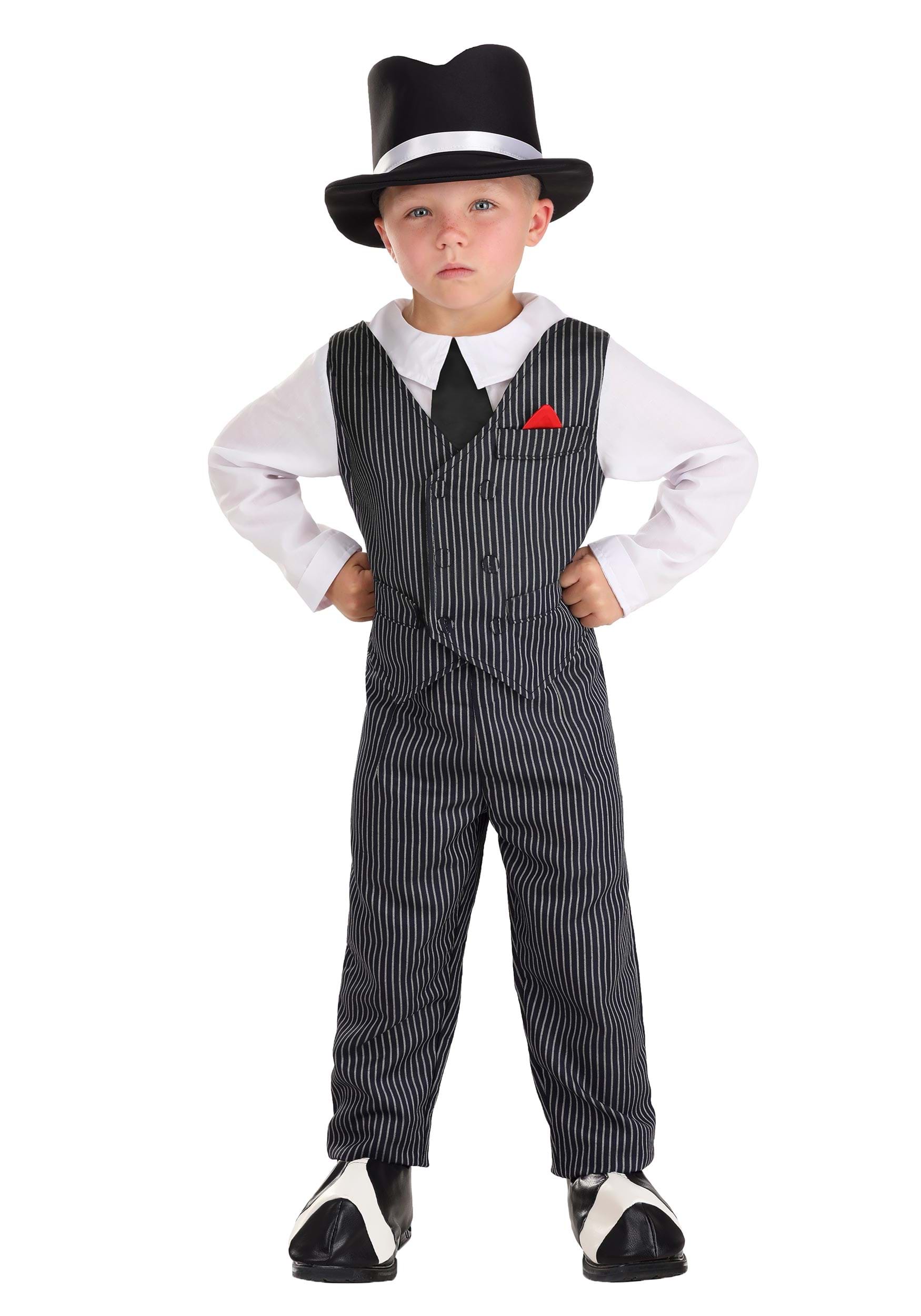 Photos - Fancy Dress FUN Costumes Suave Gangster Toddler Costume Black/White FUN2799TD