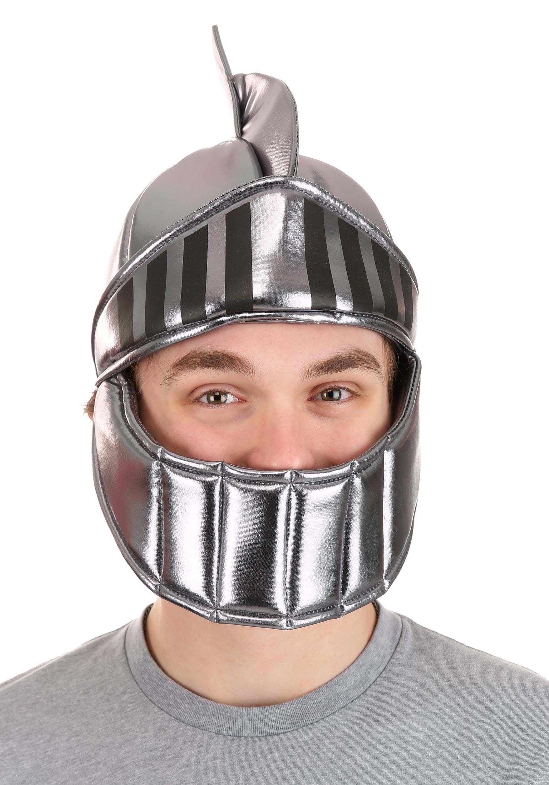 Silver Knight Costume Helmet Soft