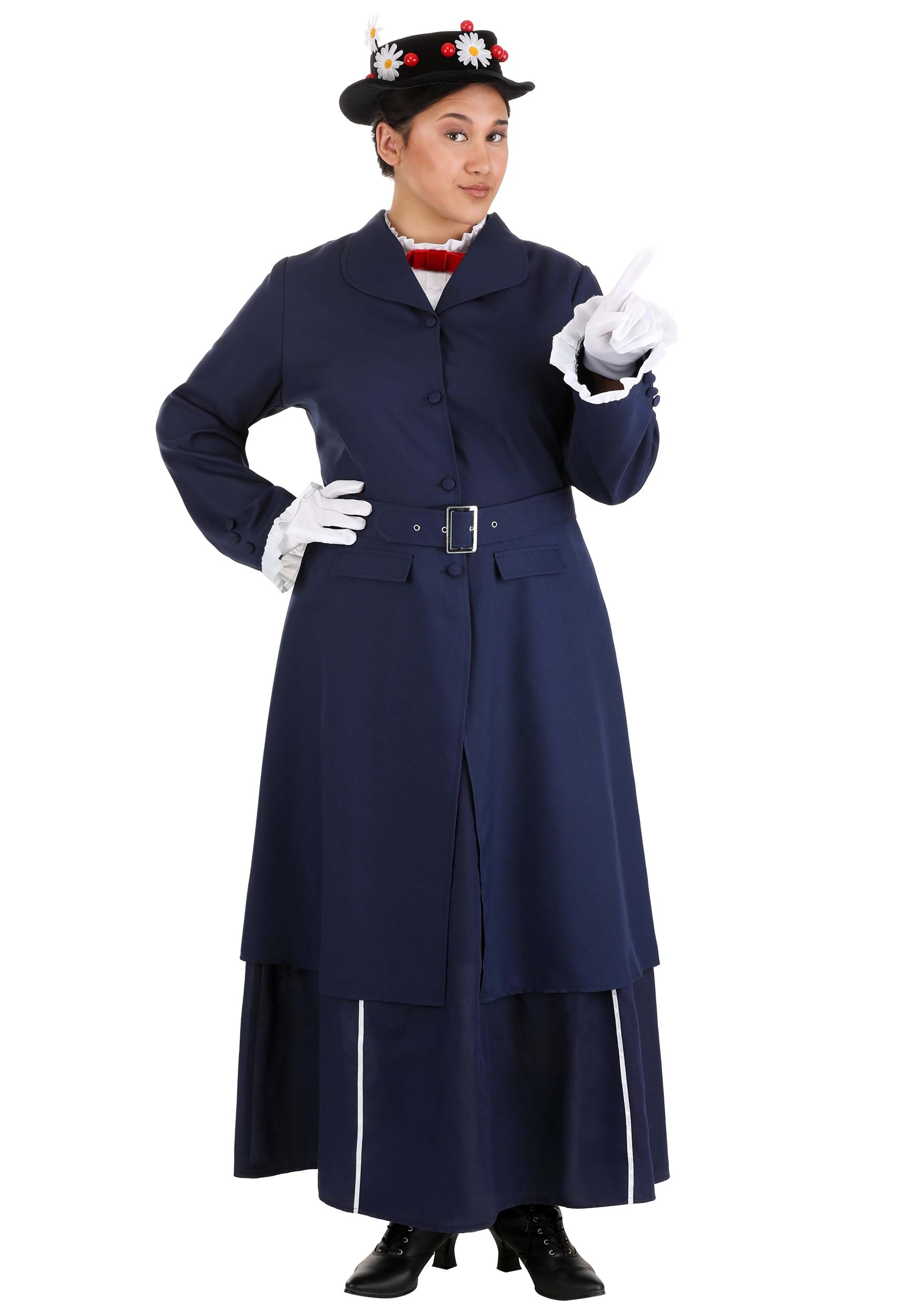 Photos - Fancy Dress Mary Poppins FUN Costumes Plus Size  Costume for Women Blue/Red/Whi 
