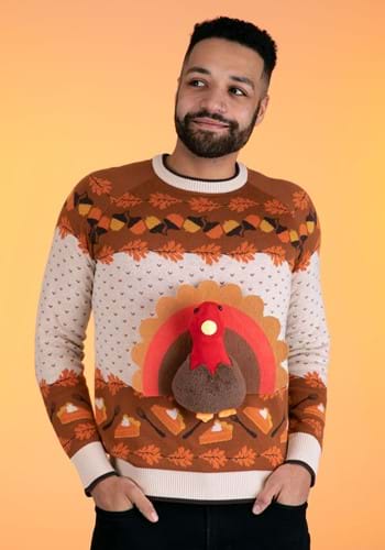 3D Turkey Adult Ugly Holiday Sweater-2 upd-0