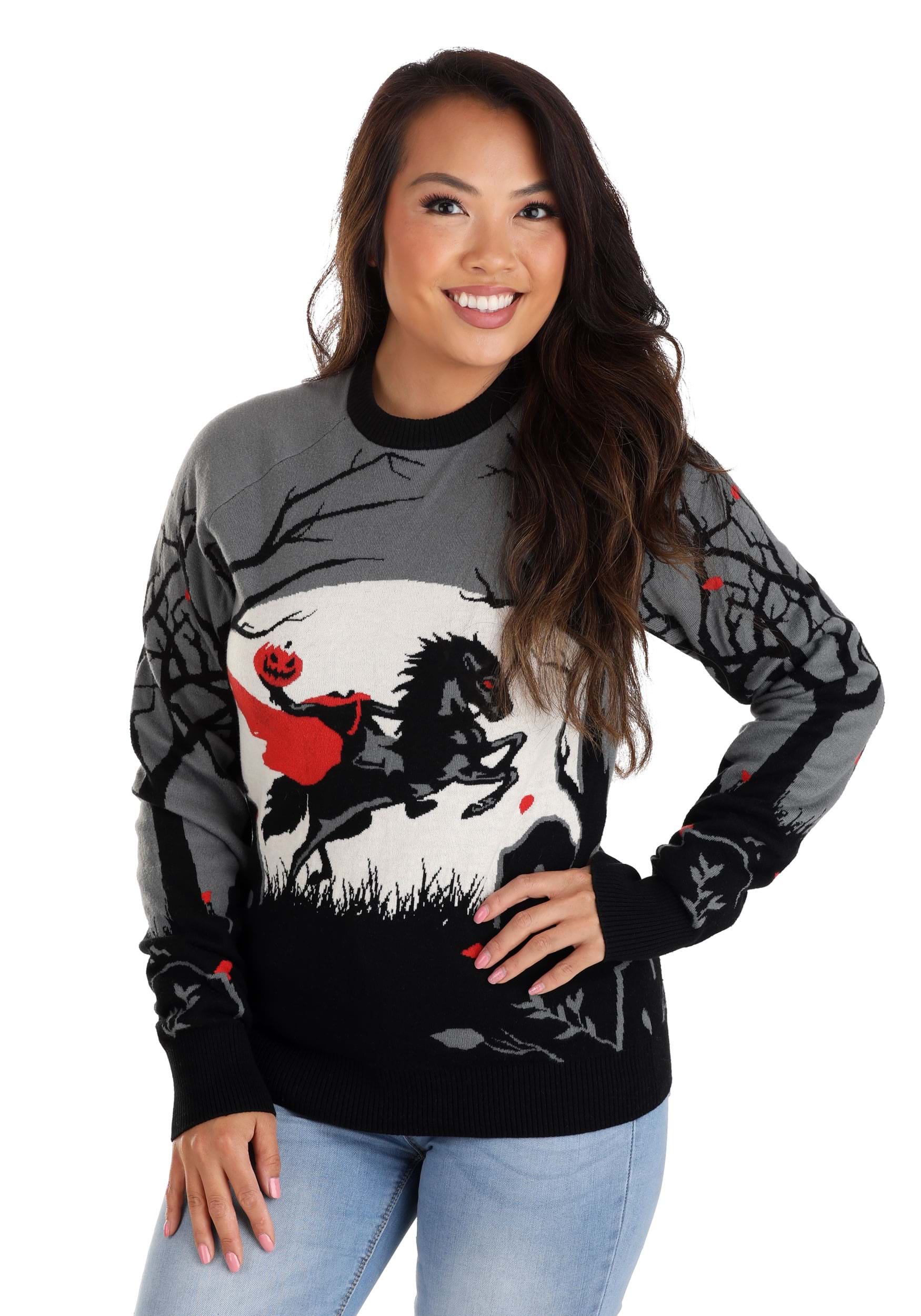 Headless Horseman Ugly Halloween Sweater for Adults