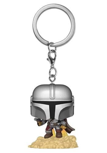 POP Keychain Star Wars The Mandalorian Mando with Blaster