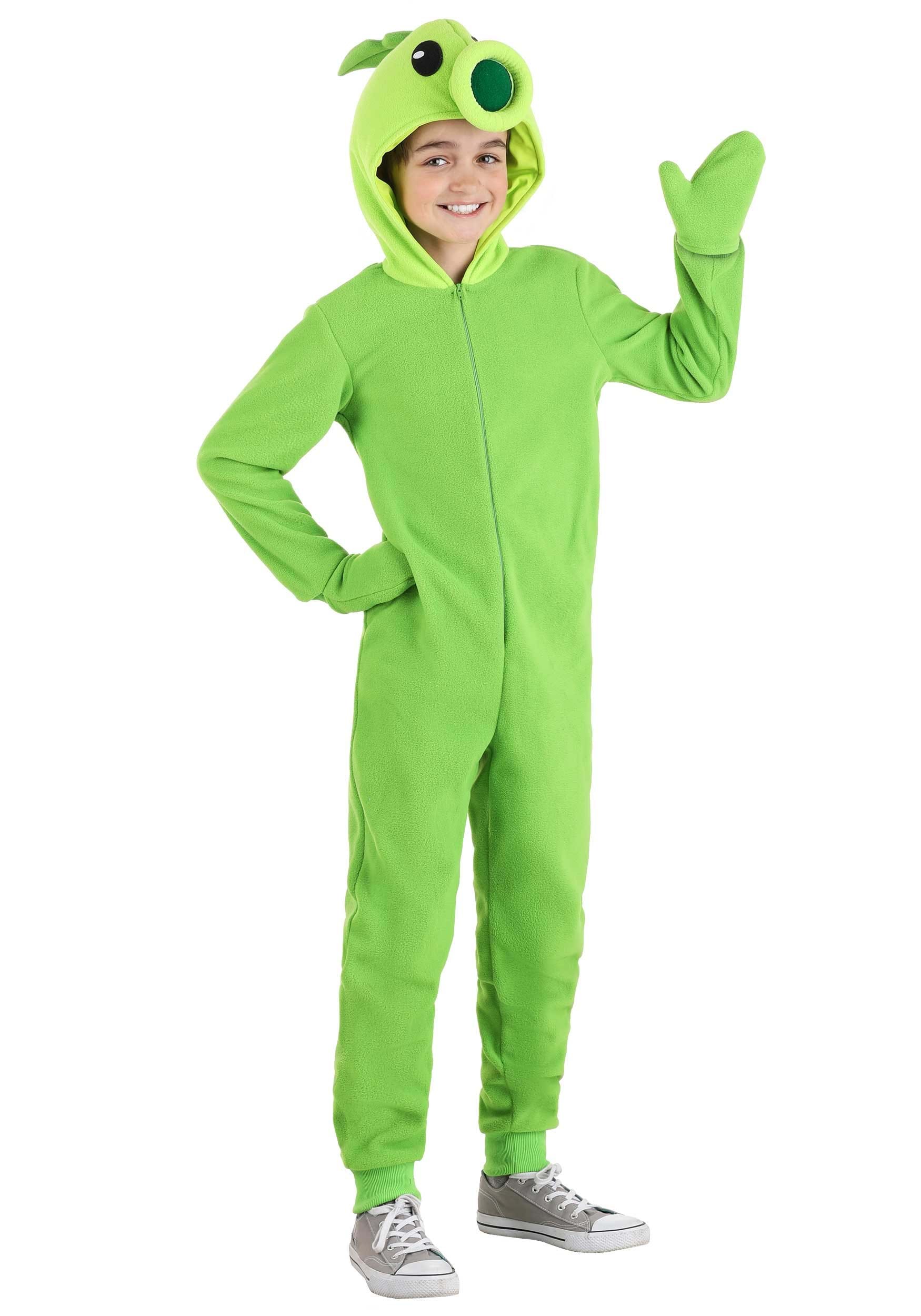 Plants vs Zombies Peashooter Onesie Costume for Kids | Video Game Costumes
