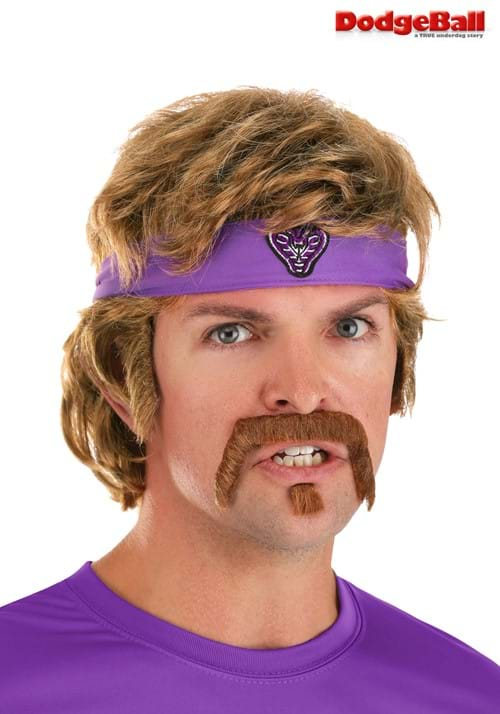 Dodgeball White Goodman Wig and Mustache Kit