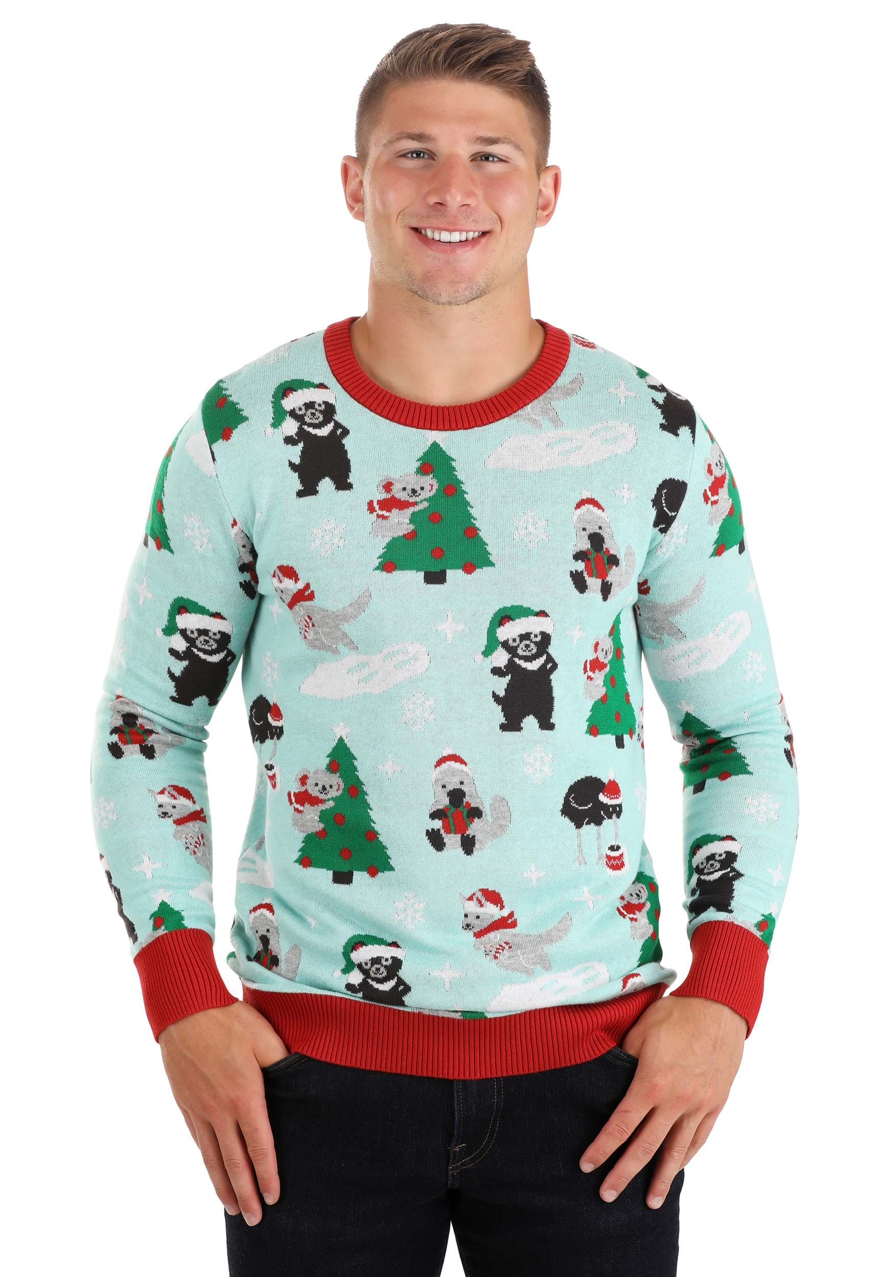 Australian Animals Adult Ugly Christmas Sweater | Ugly Sweaters