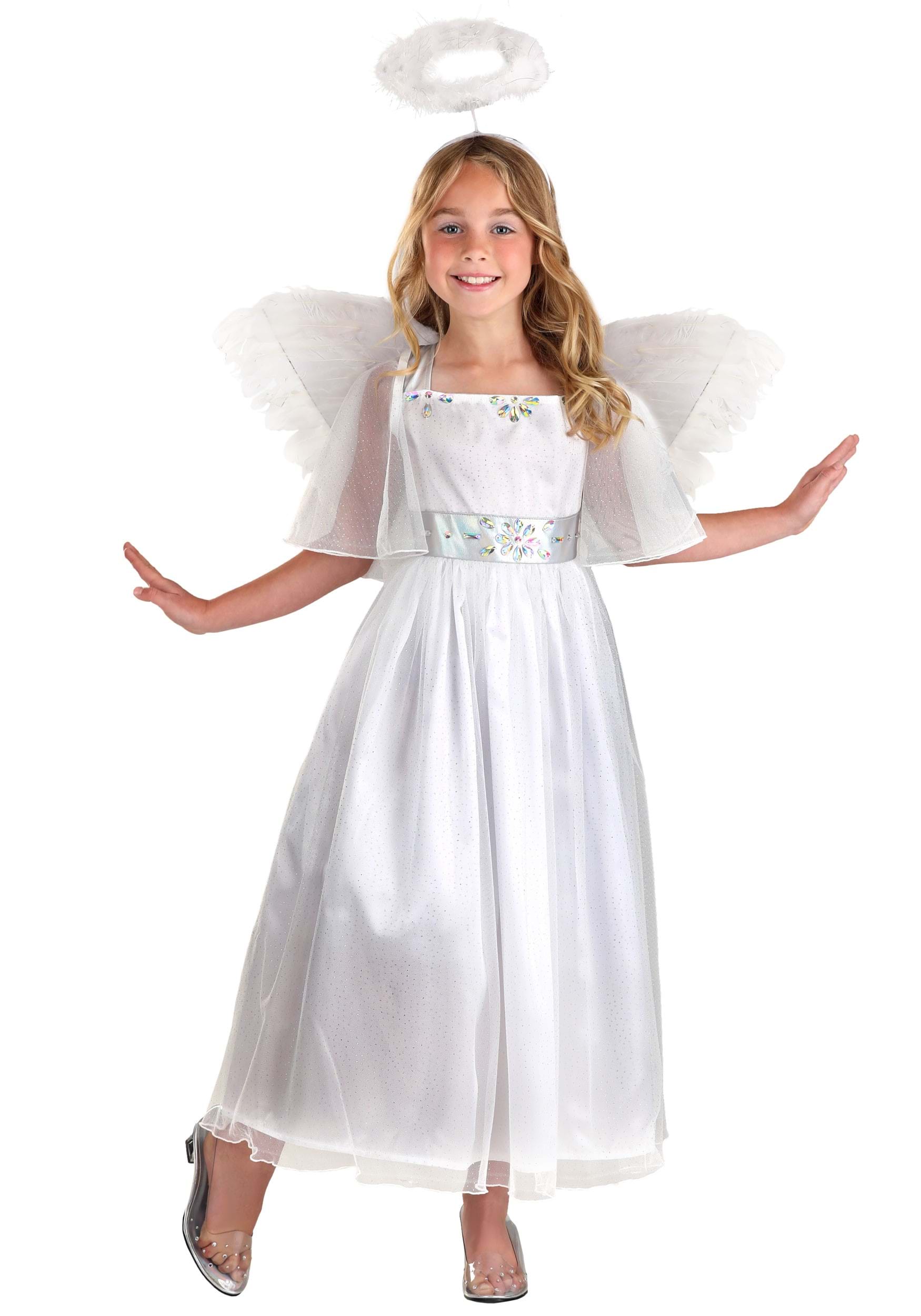 Photos - Fancy Dress Angel FUN Costumes Shimmering Girl's  Costume Gray/White FUN2809CH 
