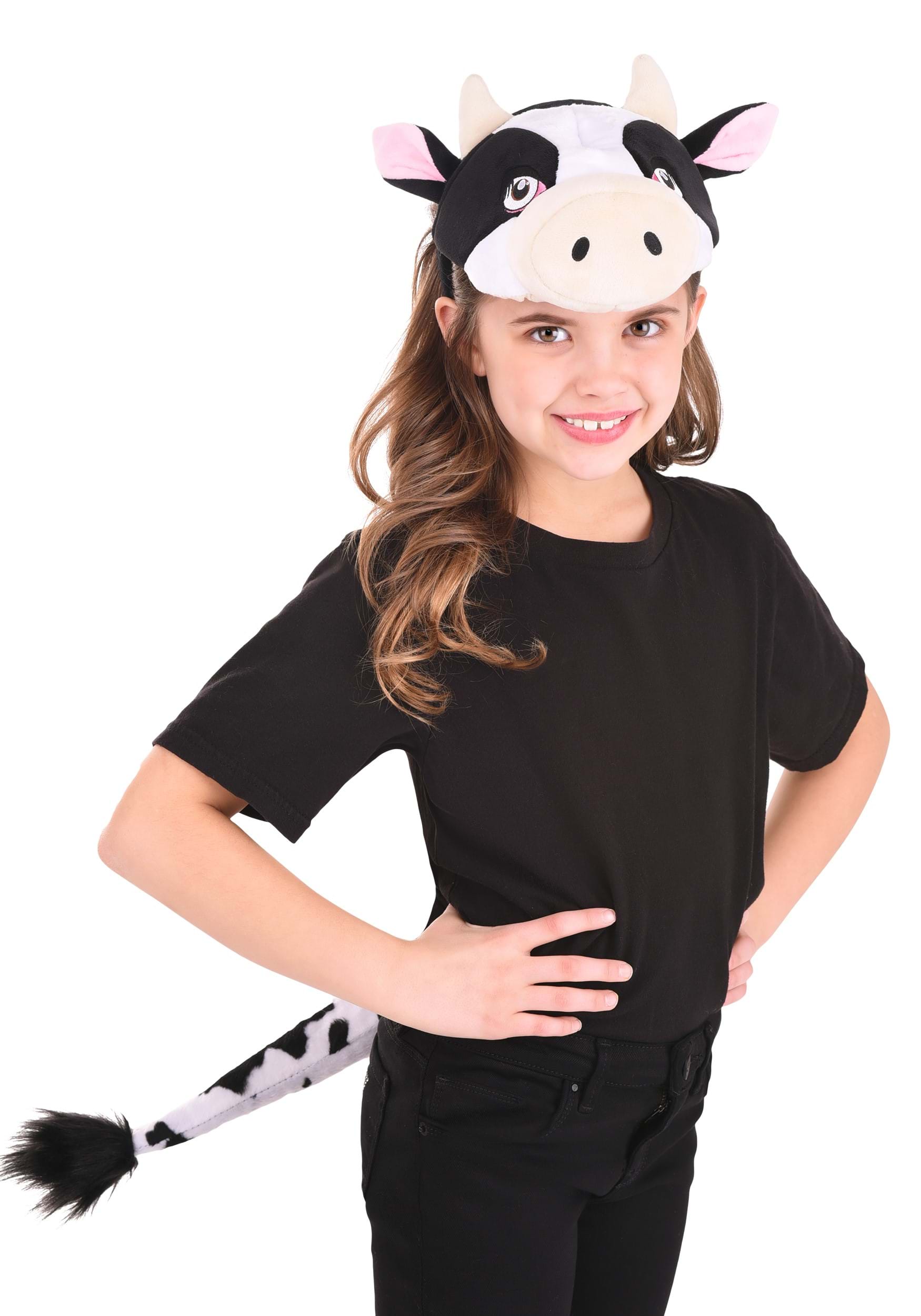Plush Cow Headband & Tail Kit
