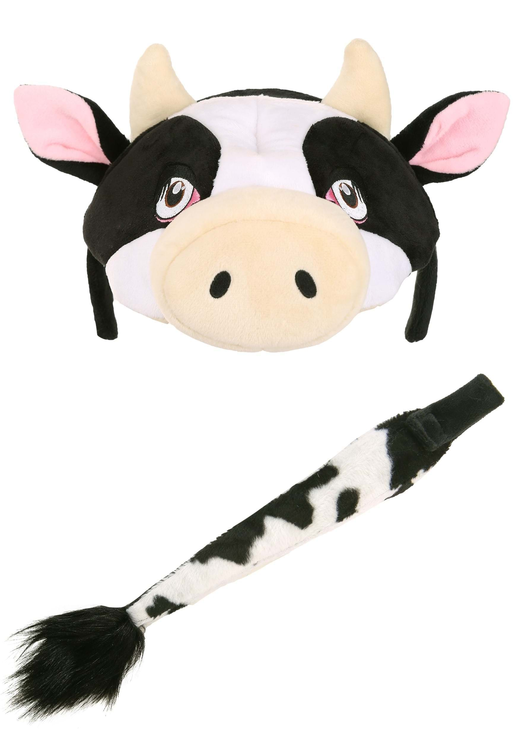 Plush Cow Headband & Tail Kit