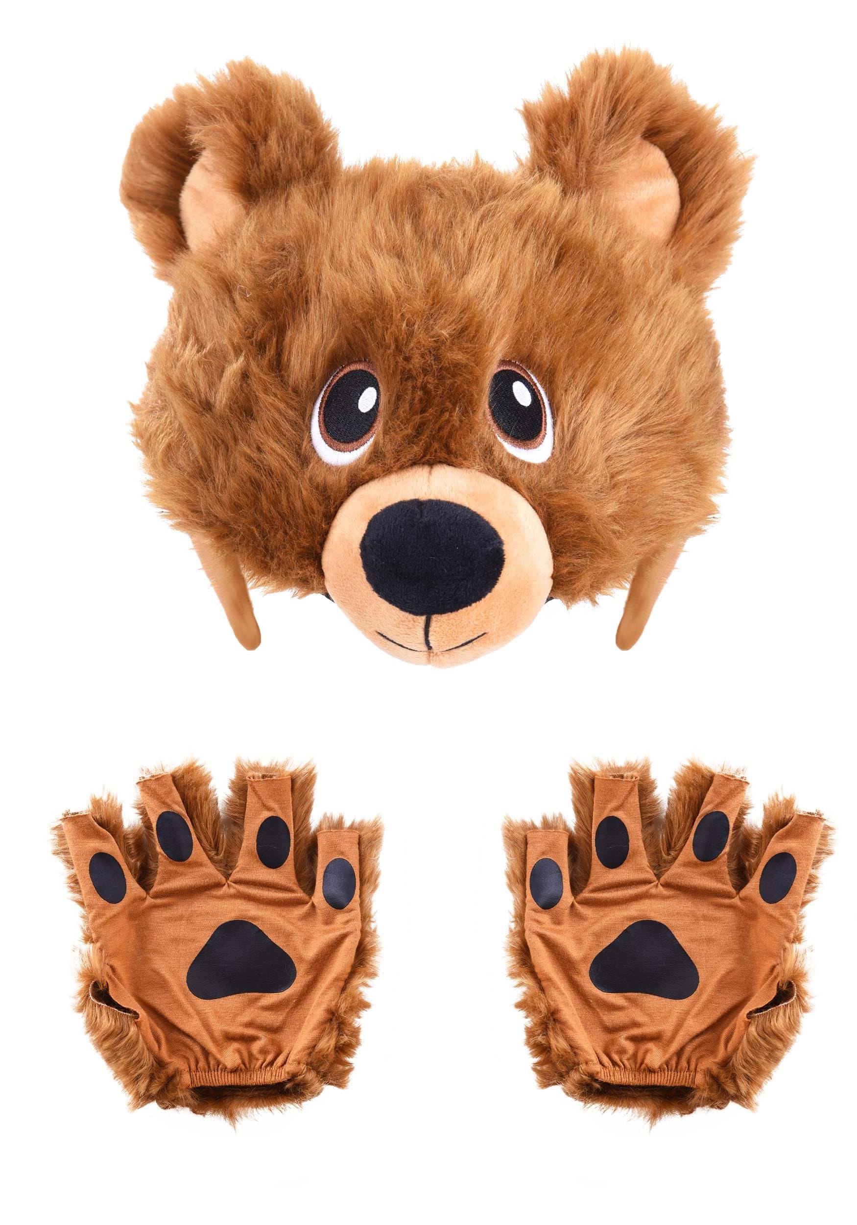 Bear Plush Headband & Paws Kit | Animal Accessory Kits