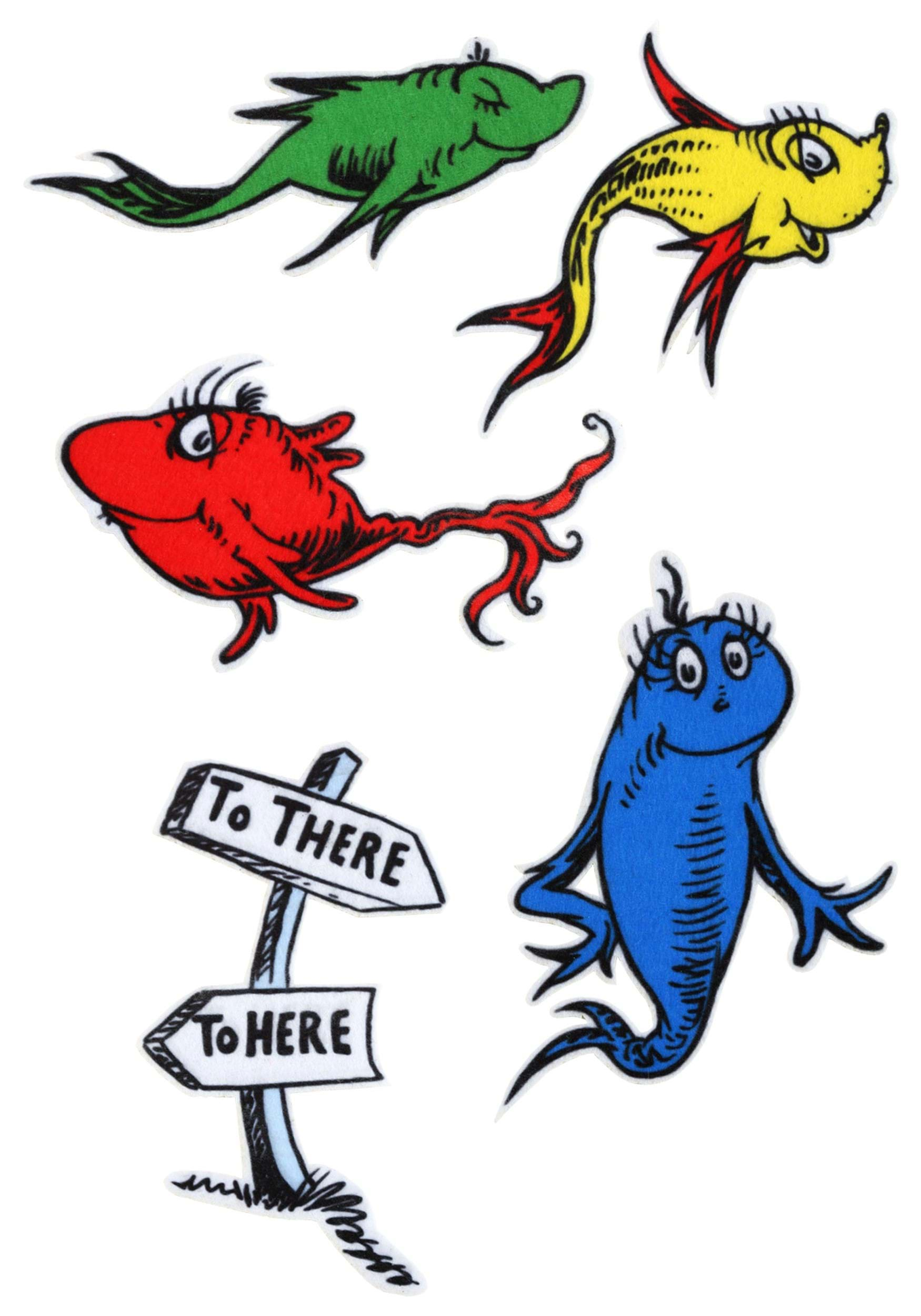 Dr Seuss One Fish Two Fish Blue Fish Red Fish SVG Digital File 