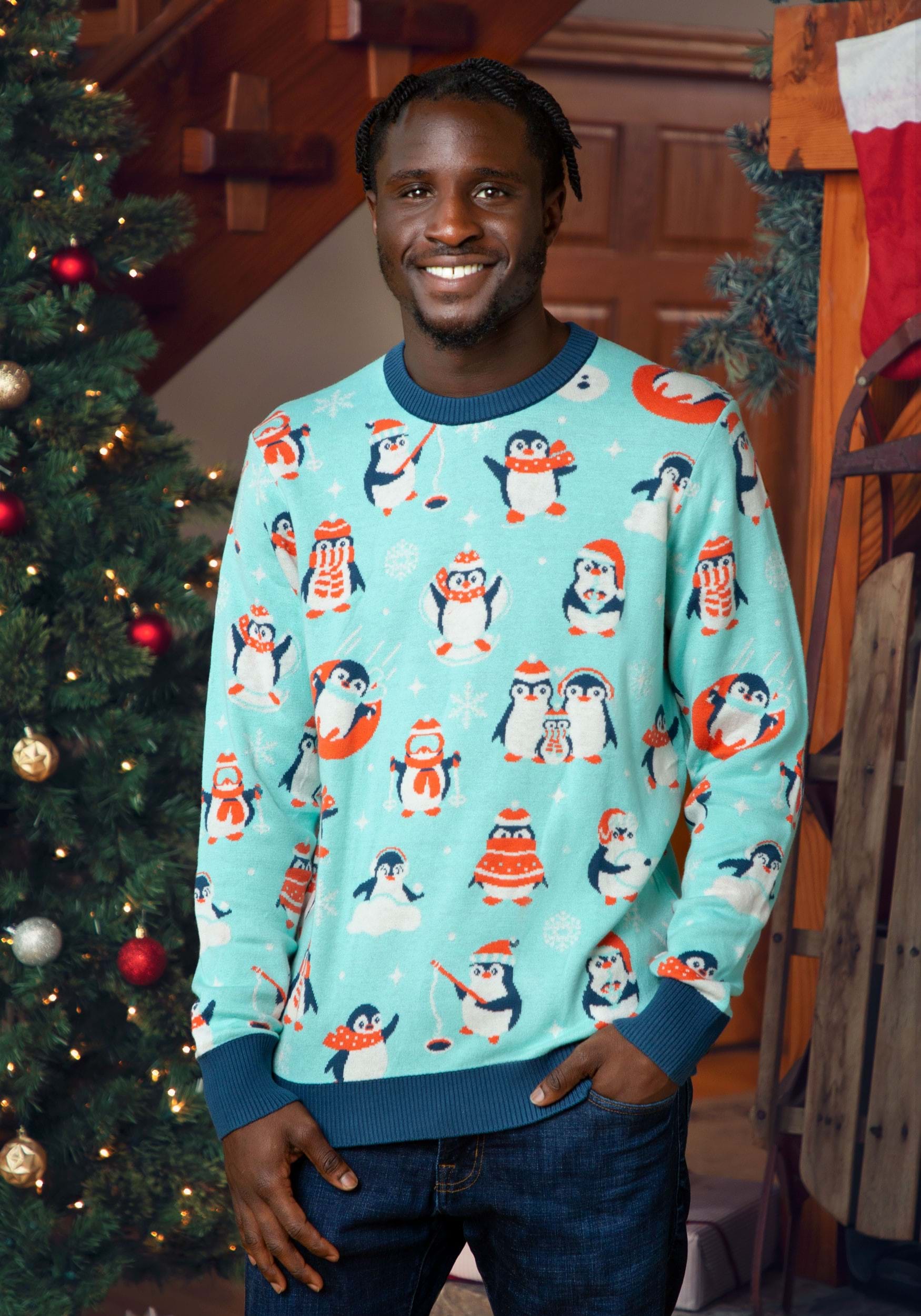 Stay Cool Penguin Ugly Christmas Sweater TWS by Vinco XL