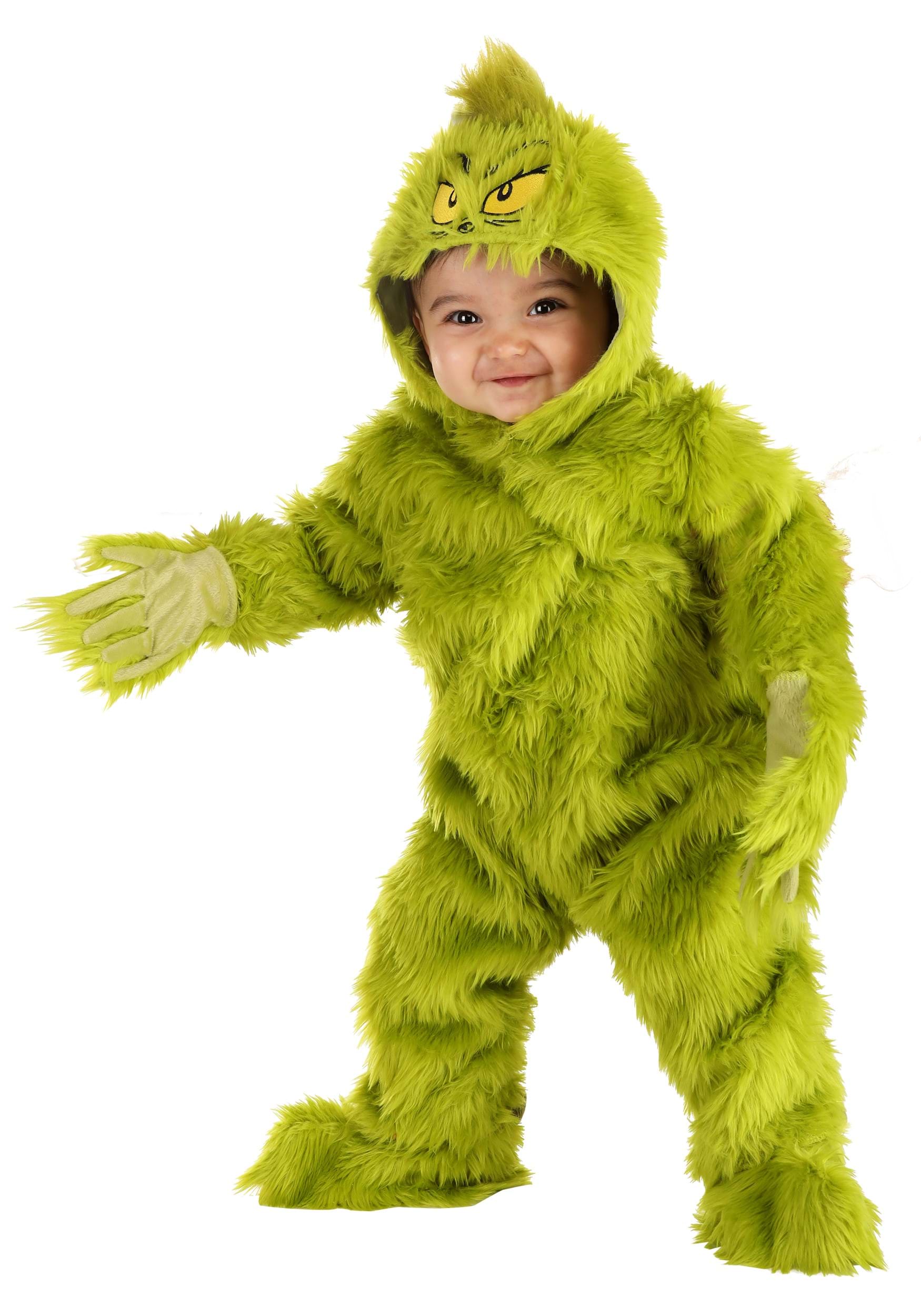 Photos - Fancy Dress Classic FUN Costumes  Grinch Jumpsuit Infant Costume Green FUN2829IN 