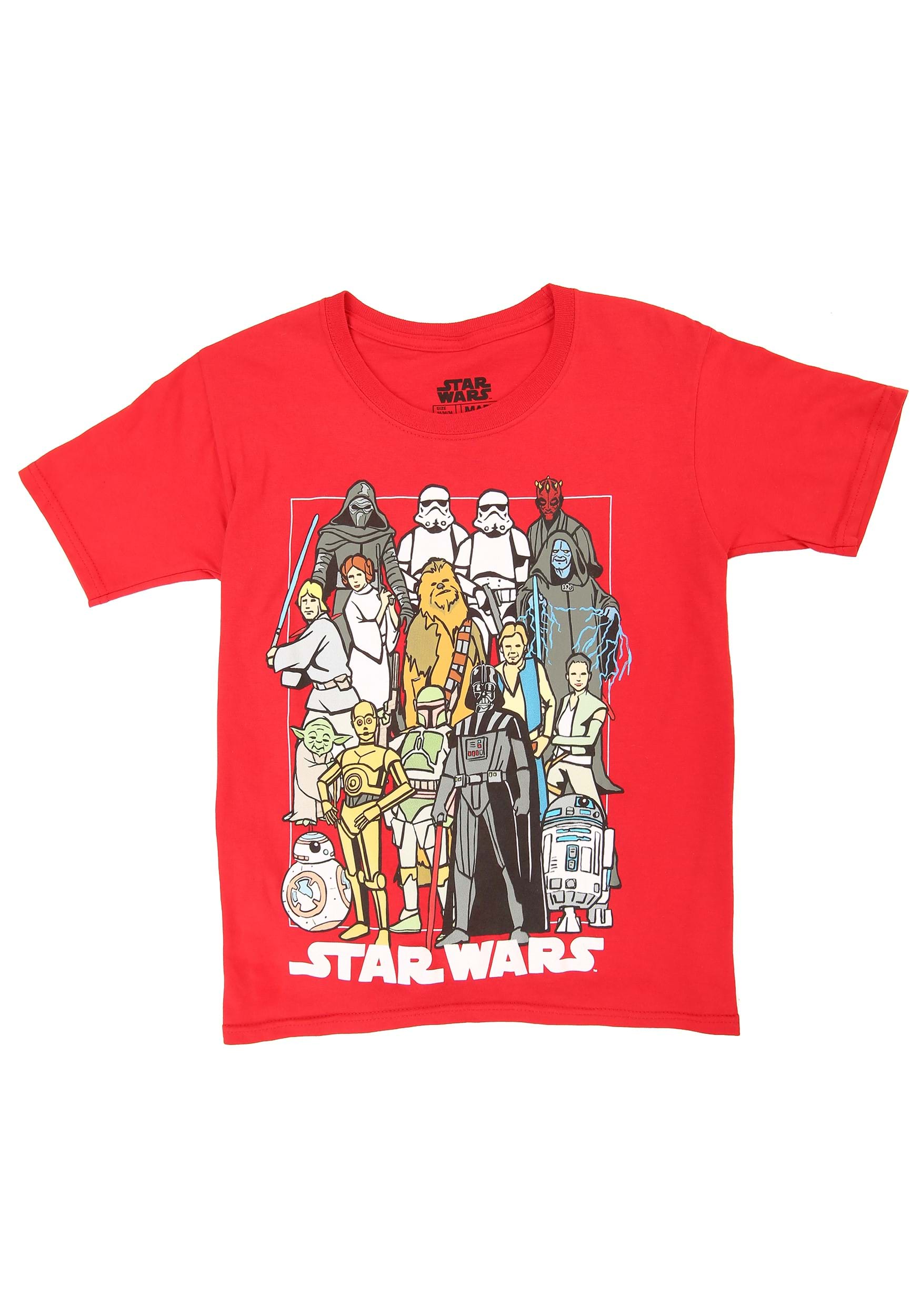 Mad Engine Global Boy's Star Wars Character Red T-Shirt, Size: XS