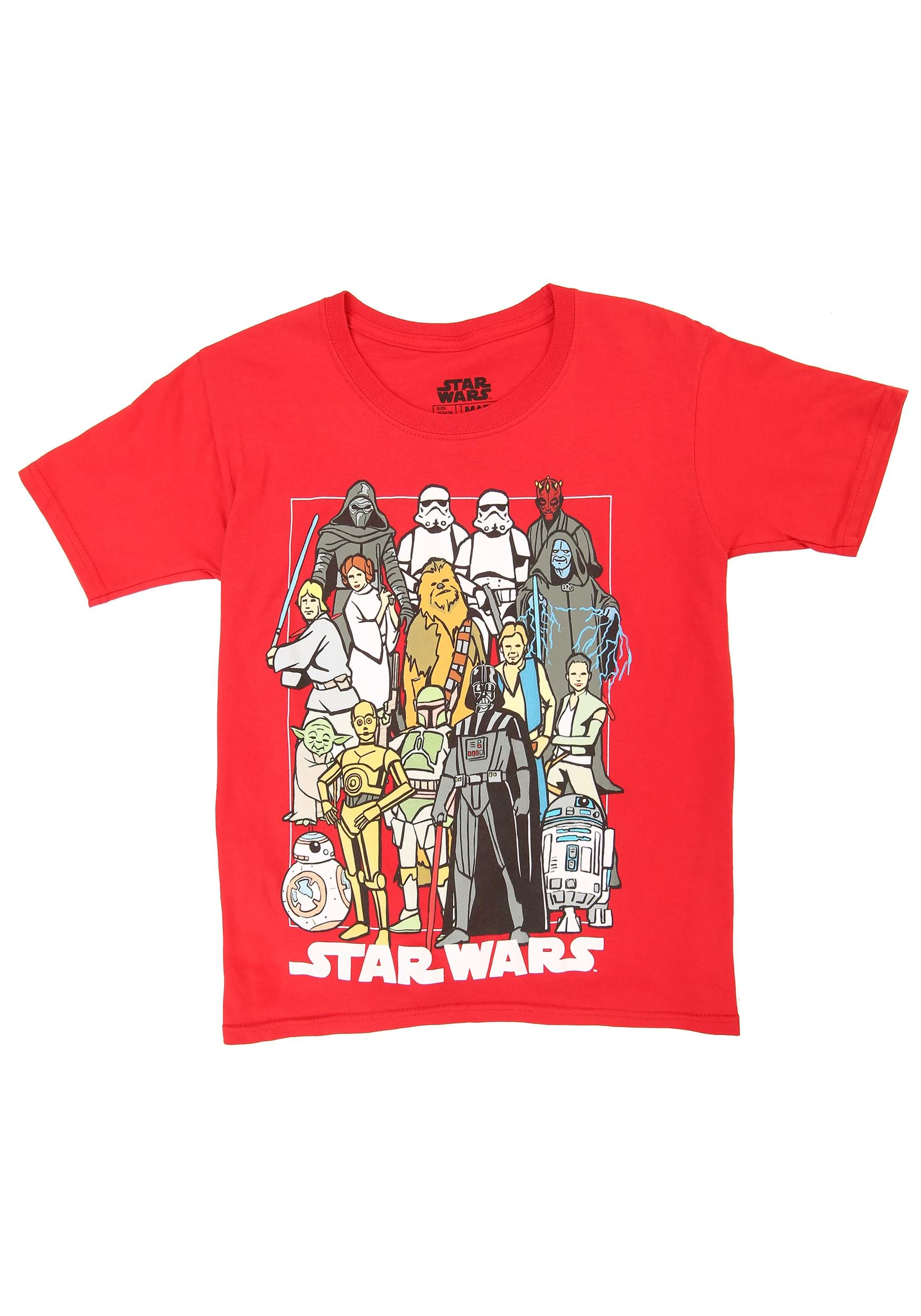 Mad Engine Global Boy's Star Wars Character Red T-Shirt, Size: Xs