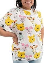 Disney Pooh Gang Balloons All Over Print Adult T-Shirt