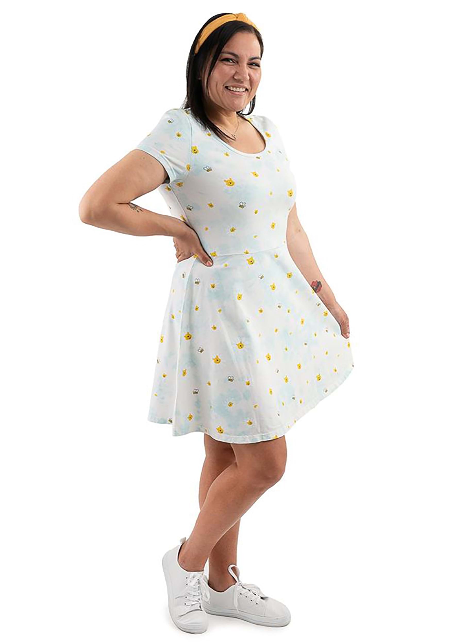 Womens Loungefly Disney Pooh Daisy Skater Dress