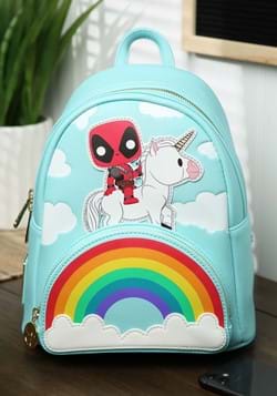 Pop By Loungefly Marvel Deadpool Unicorn Rainbow Backpack-1