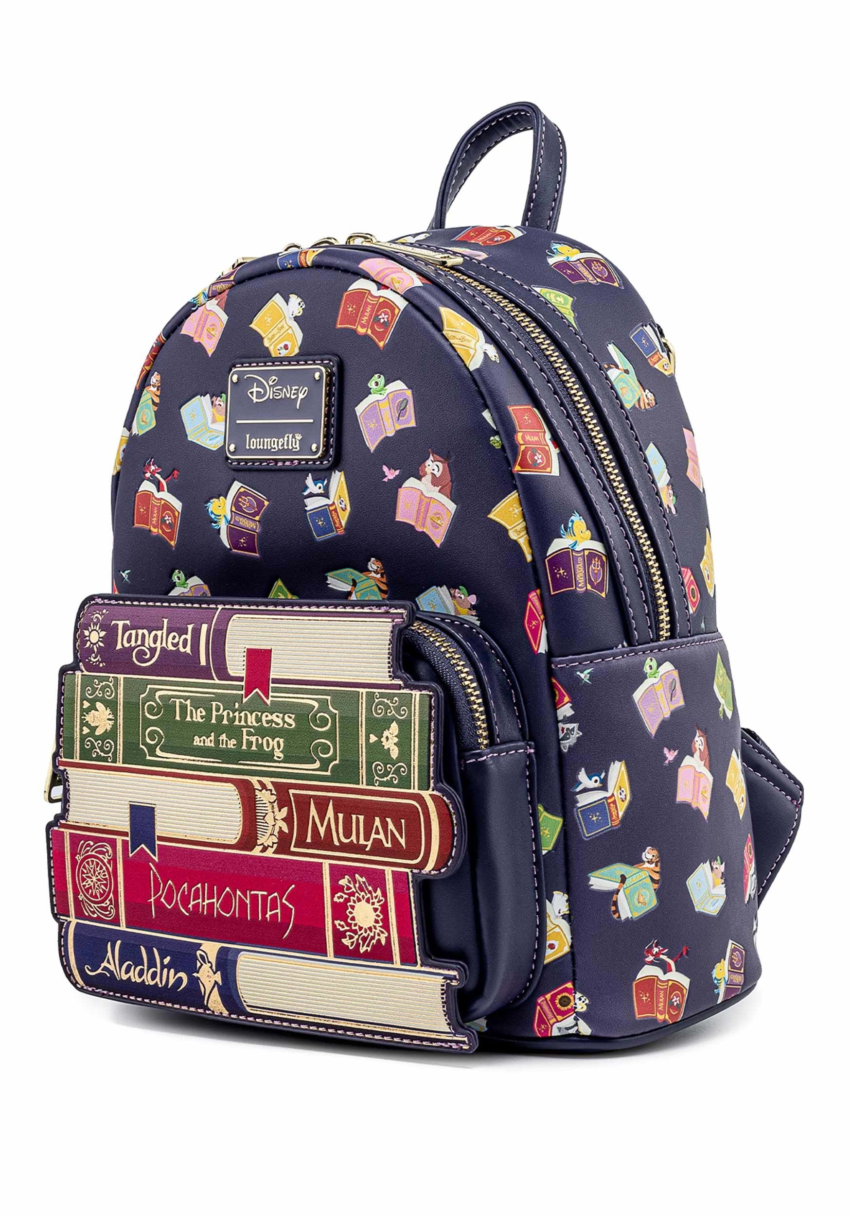 Disney Princess Loungefly Books AOP Mini Backpack