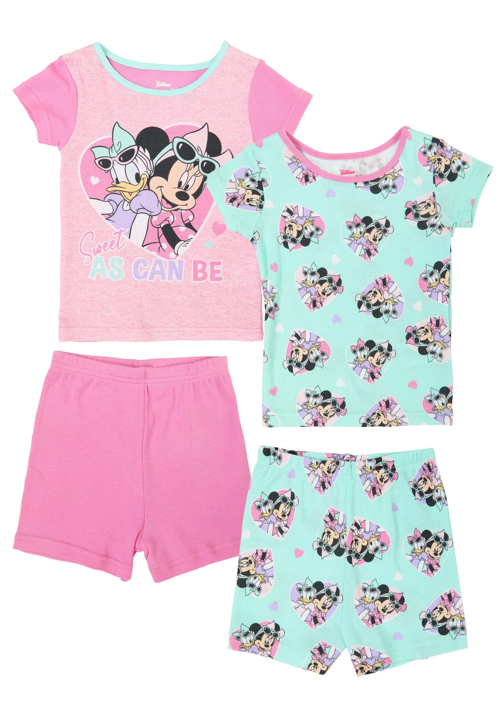 Minnie and Daisy 4 Piece Short Sleep Set for Toddlers