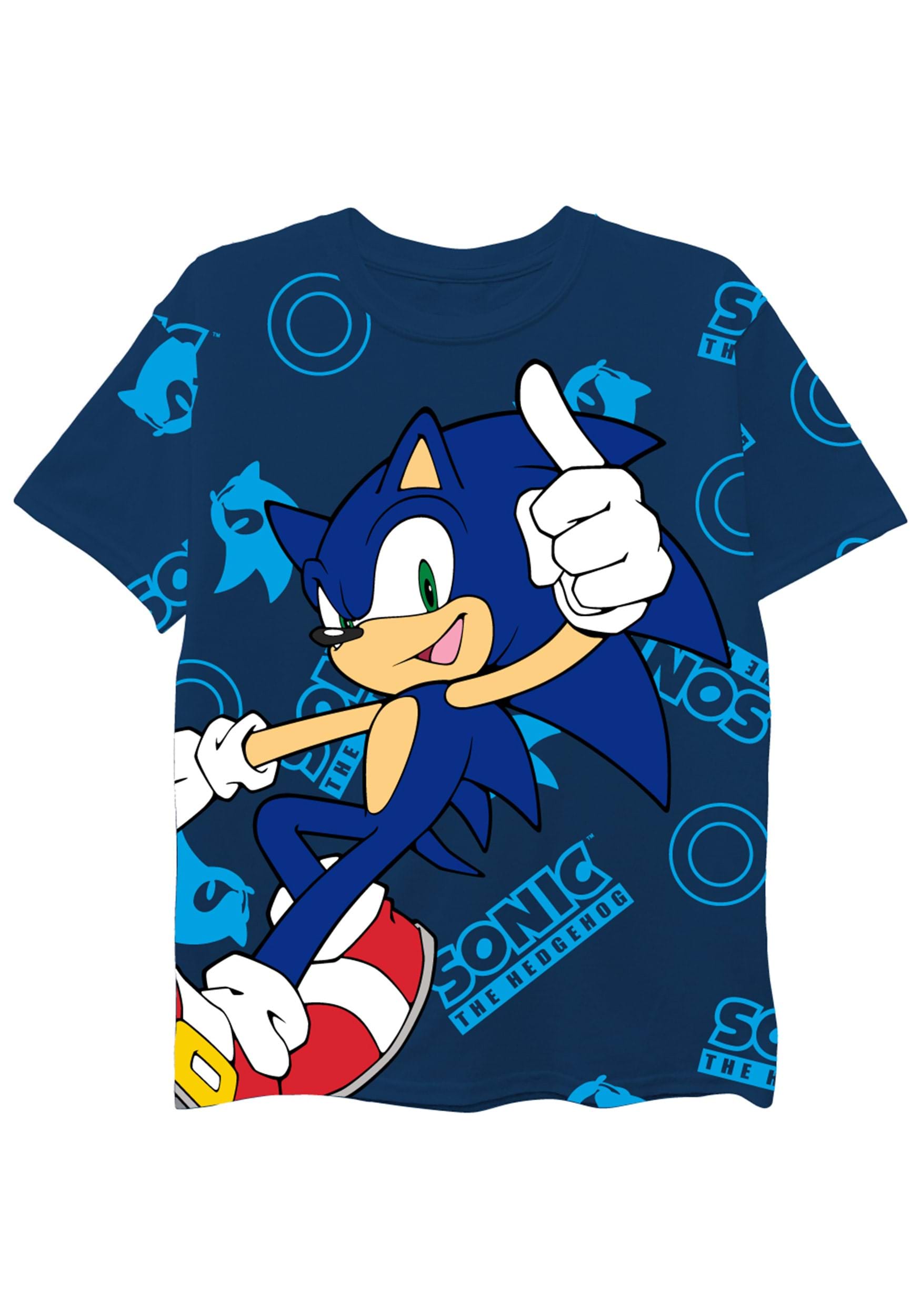 Sonic Logo AOP Oversized Boys Tee